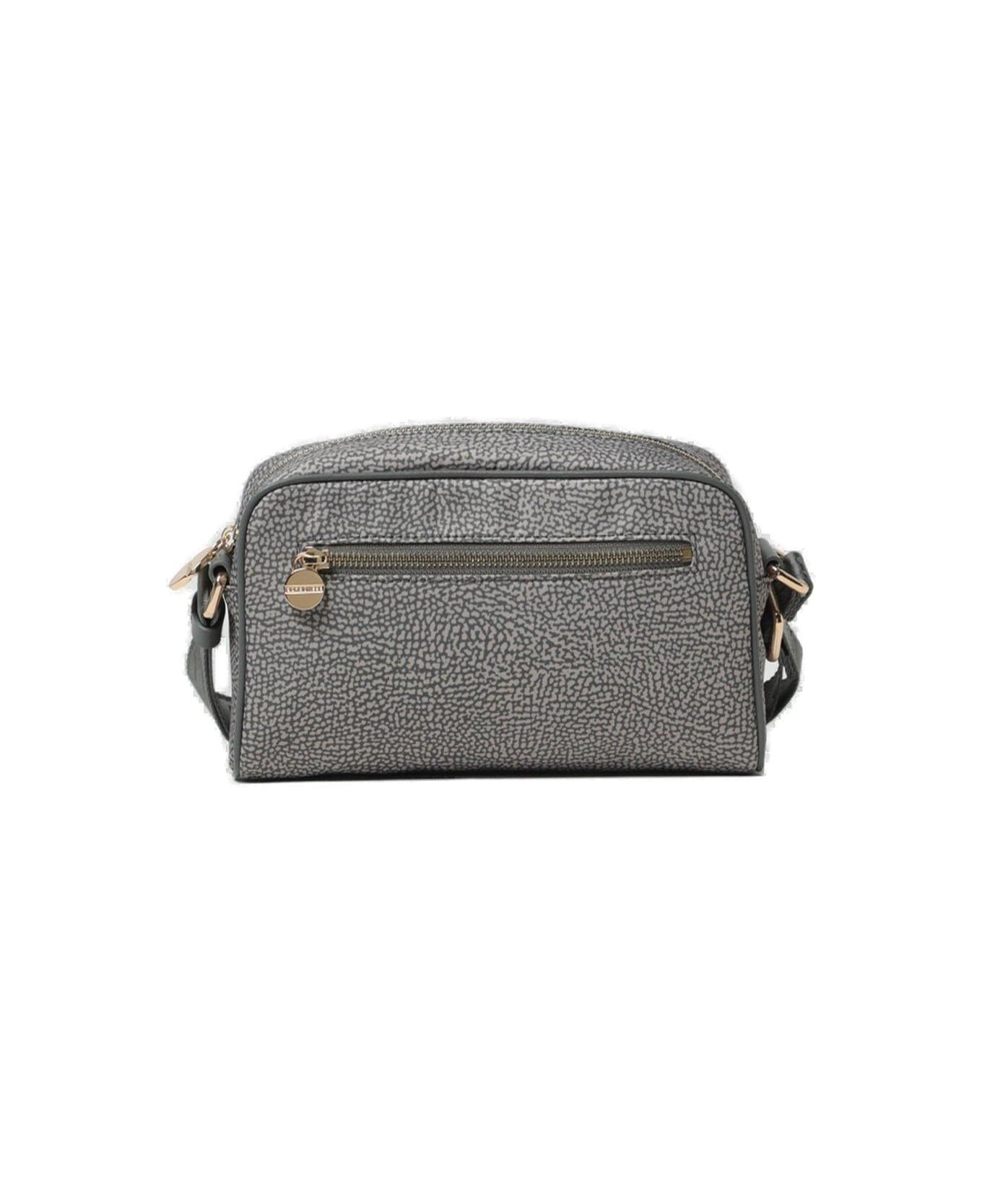 Borbonese Zipped Small Camera Bag - Clay Grey