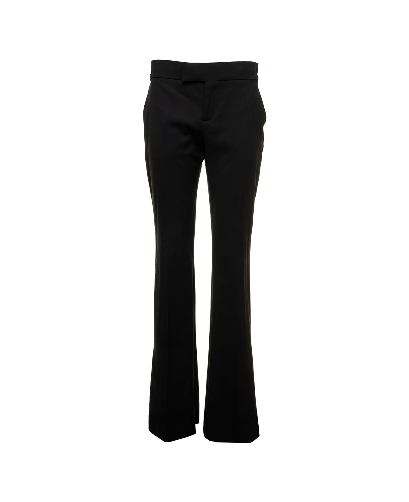 Tom Ford Black Flared Trousers In Grain De Poudre Tom Ford Woman - Black