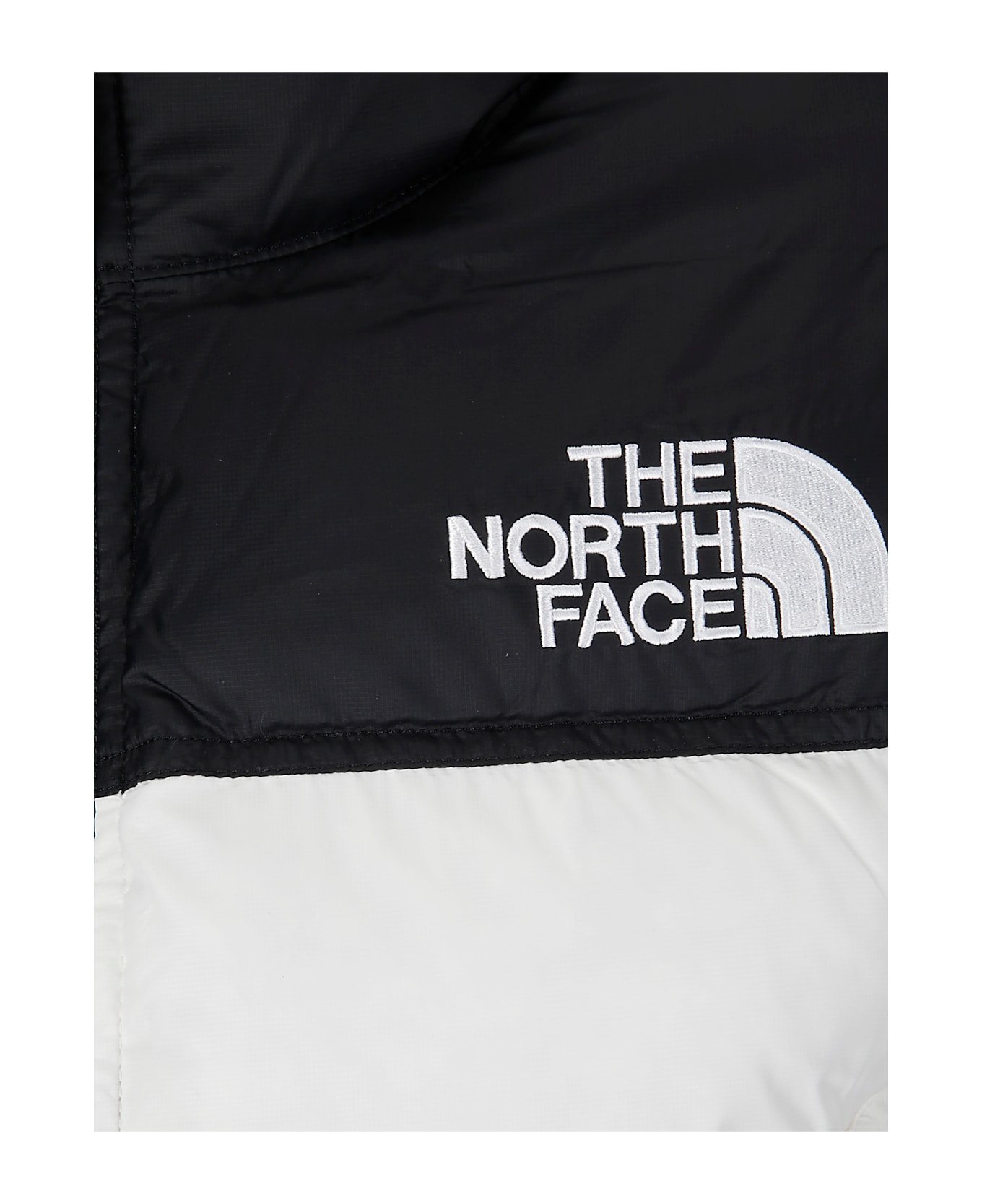 The North Face W Nuptse Short Jacket - WHITE DUNE/TNF BLACK