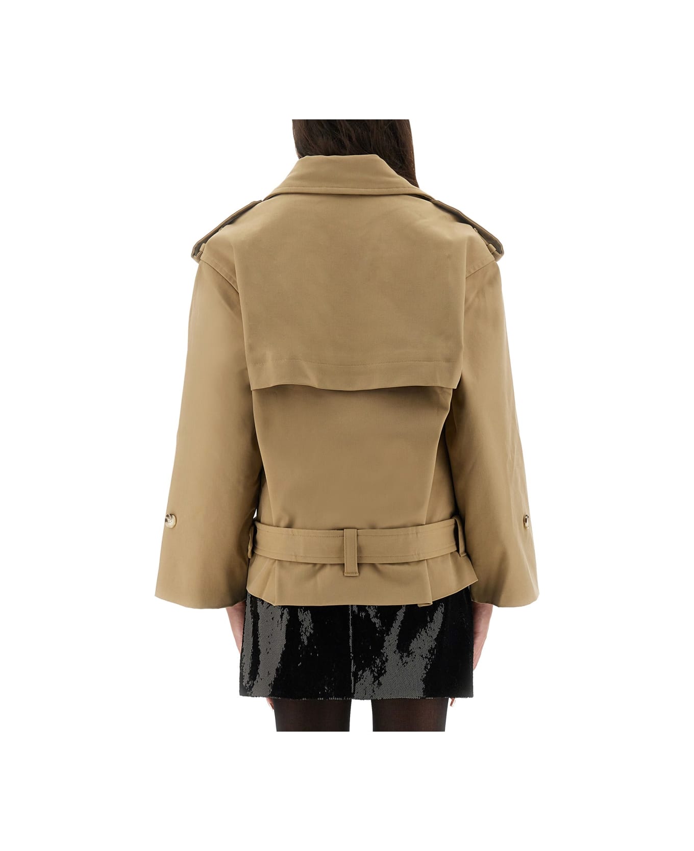 self-portrait Trench Jacket - BEIGE