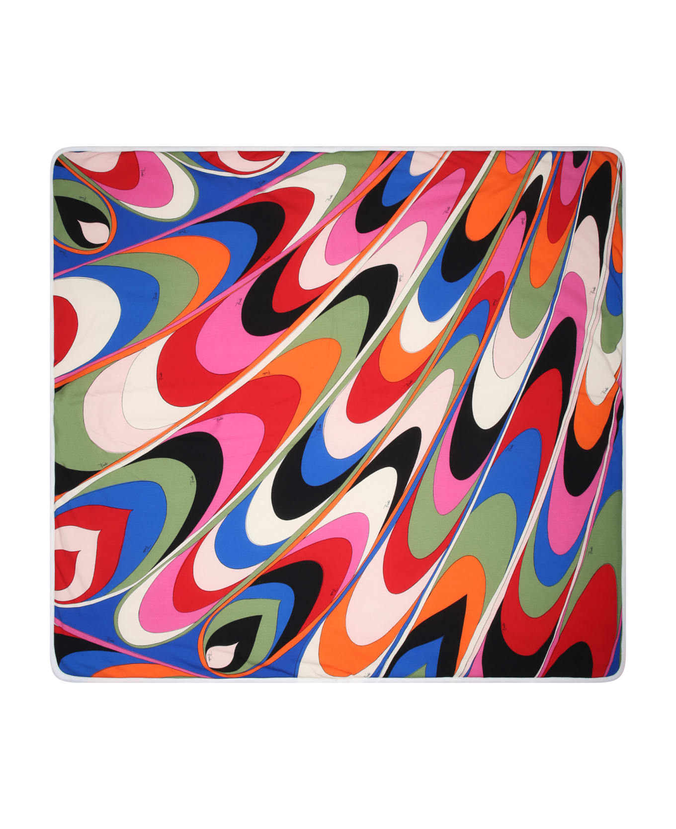 Pucci Baby Girl Blanket With Iconic Multicolor Print - Multicolor