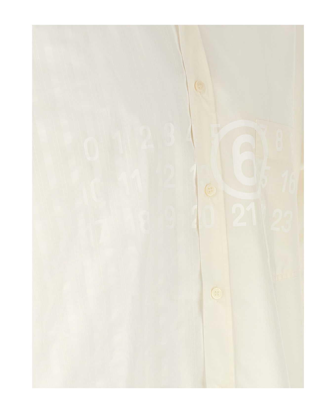 MM6 Maison Margiela Bi-material Shirt - White