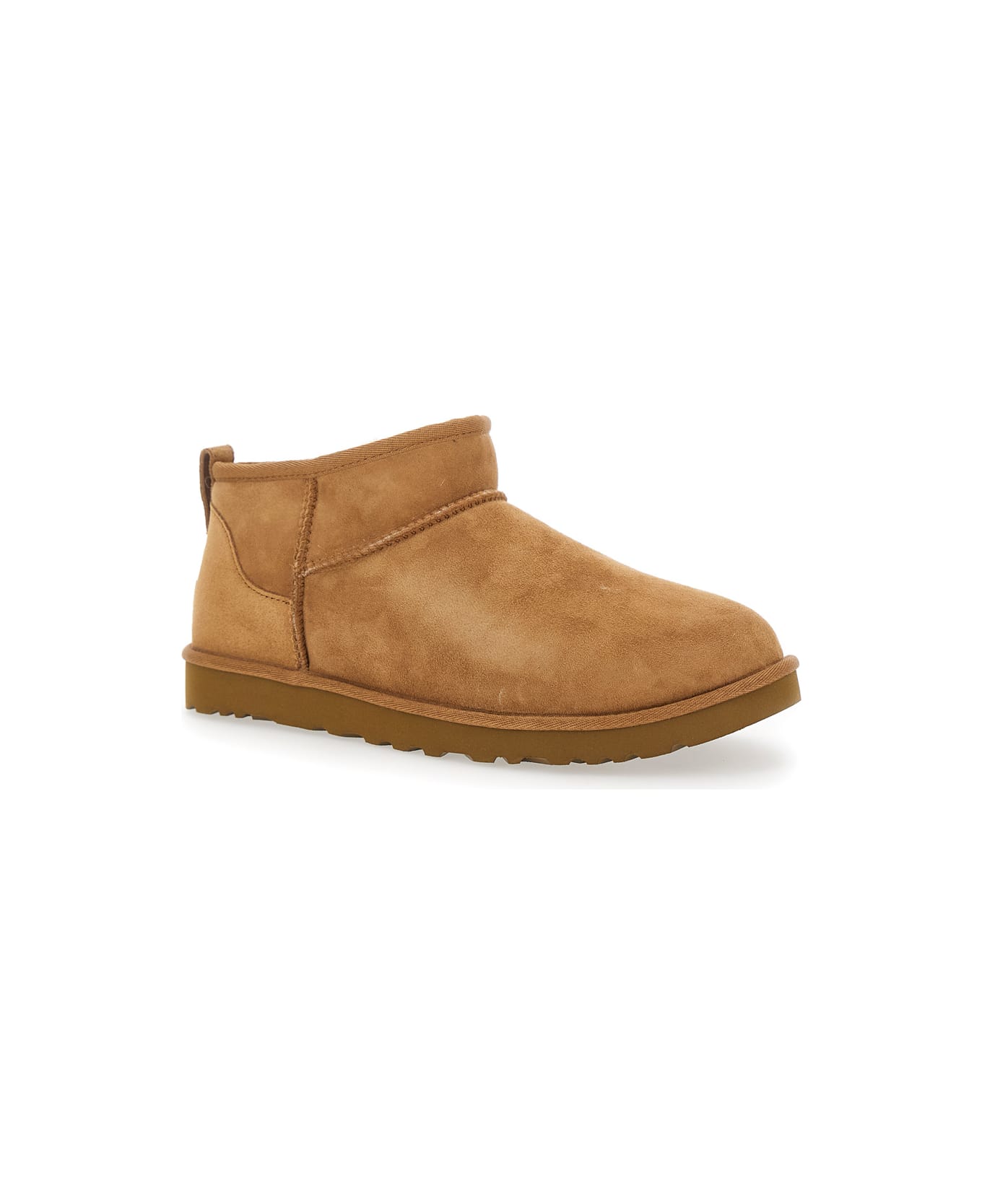 UGG Brown 'ultra Mini' Boots In Suede Man - Brown