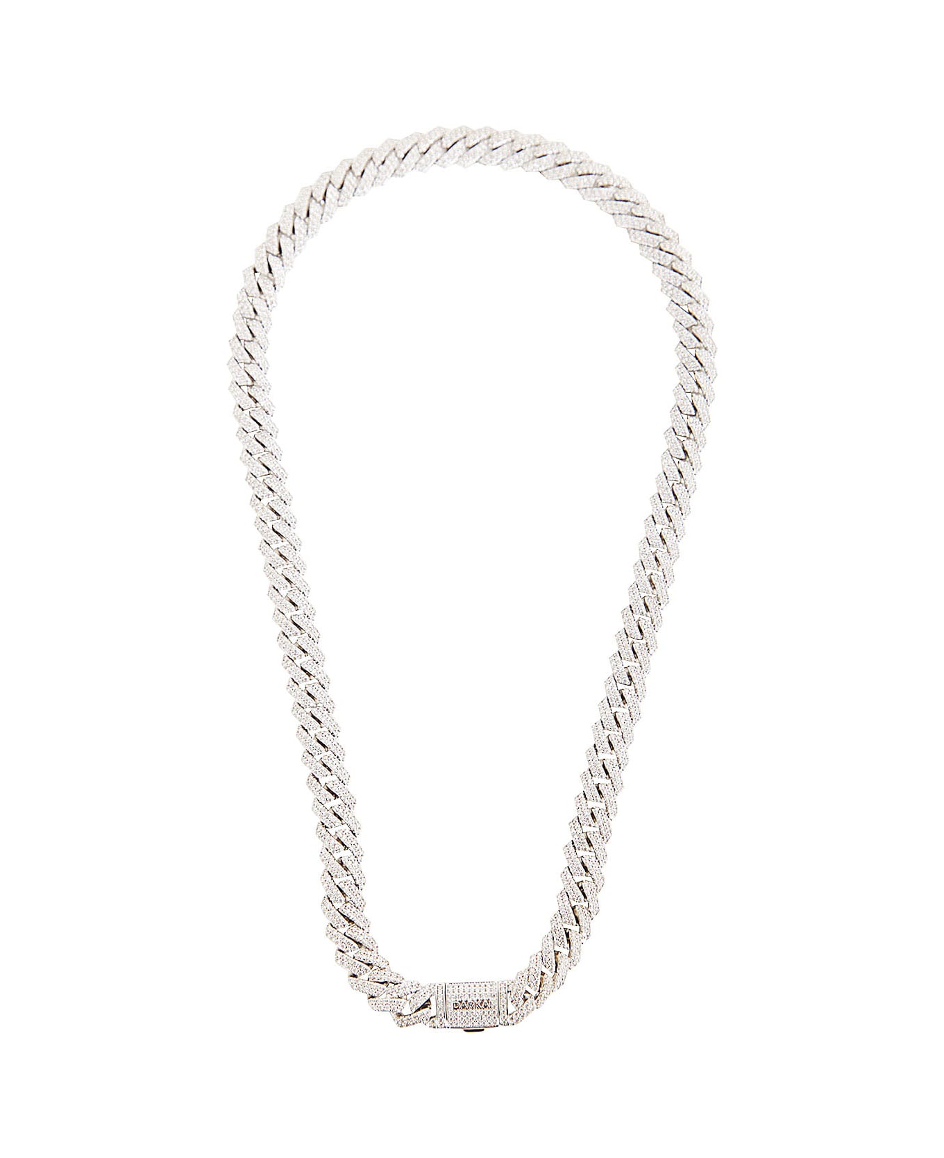 Darkai Mini Prong Pave Necklace - White
