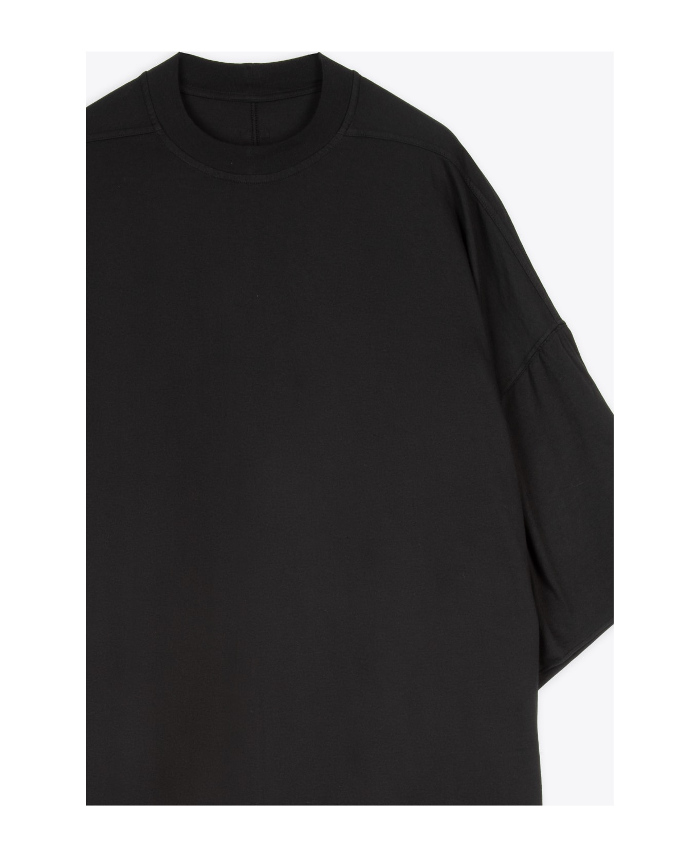 DRKSHDW Tommy T Black cotton oversized t-shirt with raw-cut hems - Tommy T - Nero