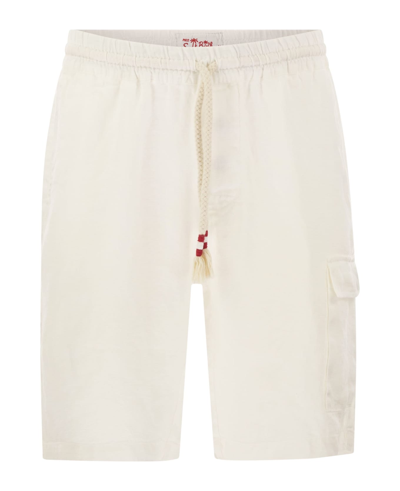 MC2 Saint Barth Marseille - Linen Bermuda Shorts - White