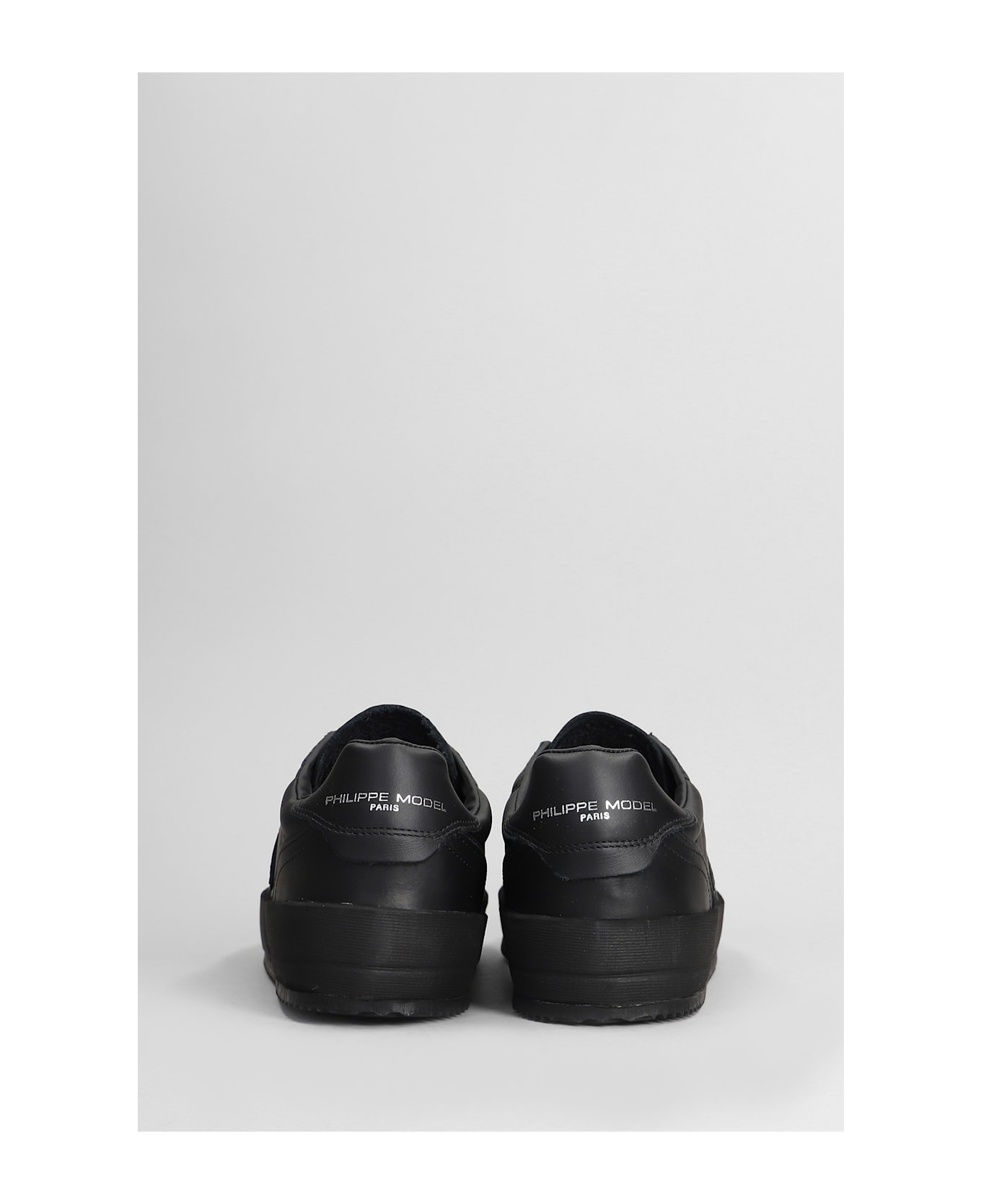 Philippe Model Nice Low Sneakers In Black Leather - black