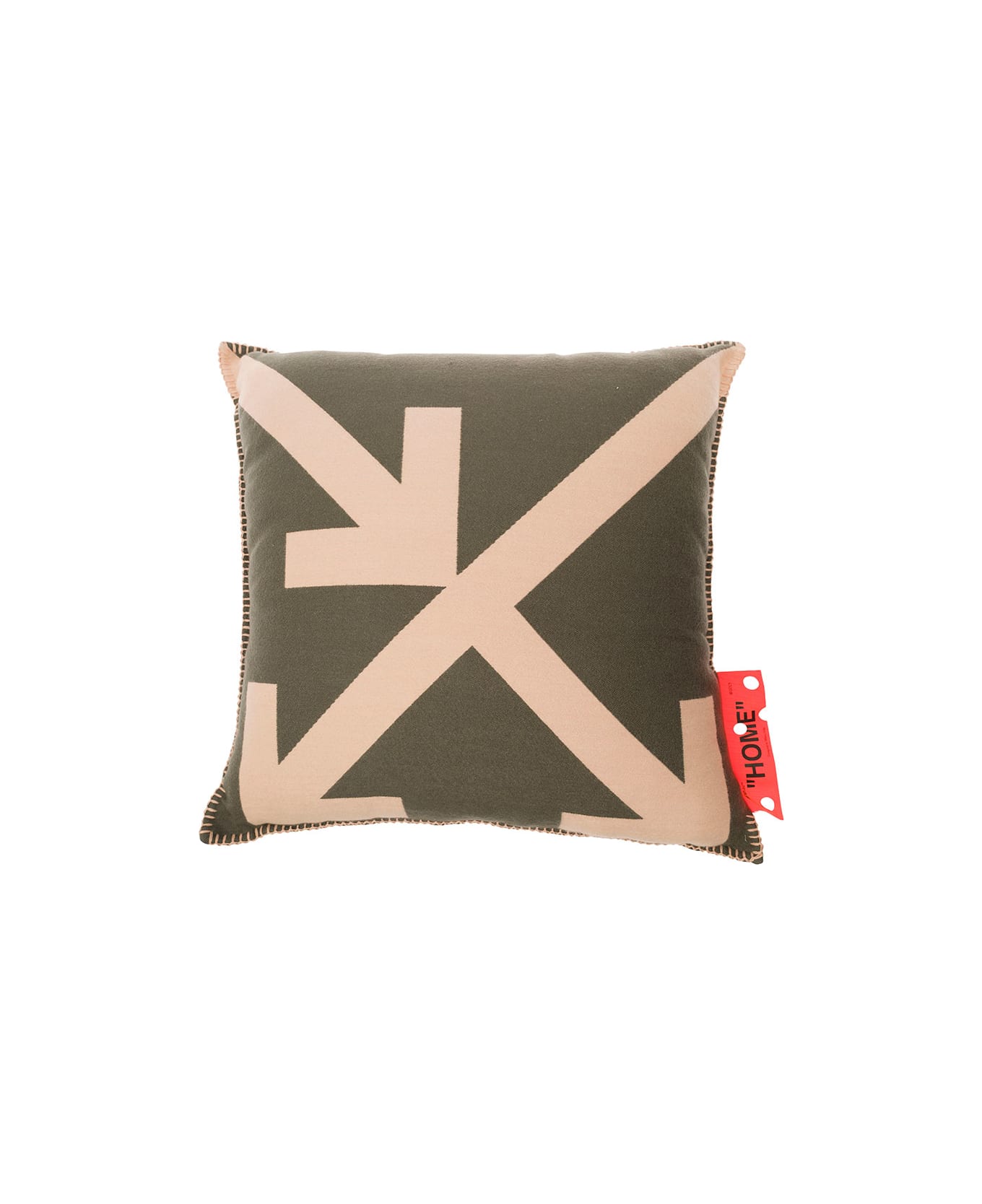 Off-White Arrow Big Pillow Army Green Powder - Green