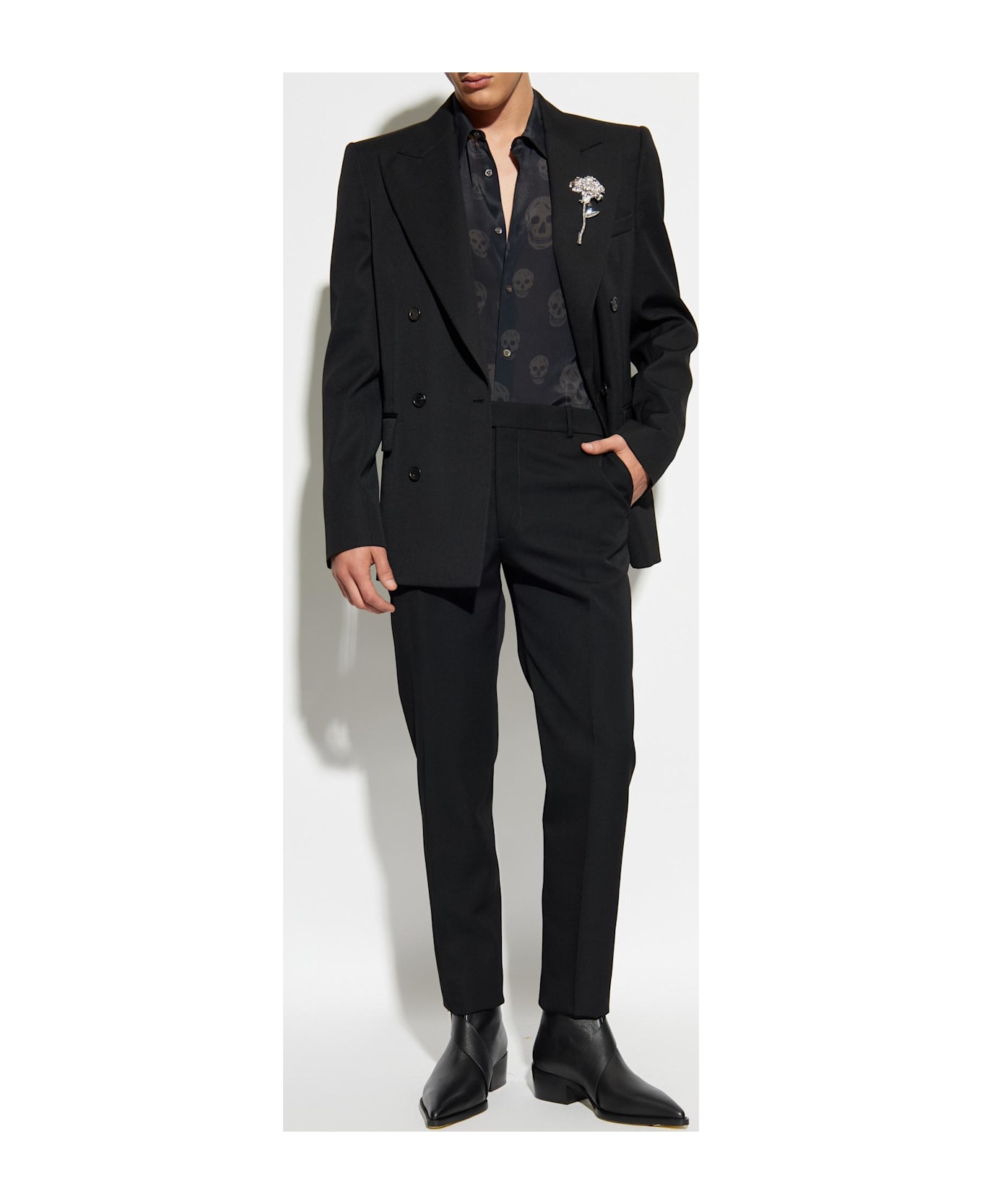 Alexander McQueen Shirt With A Distinctive Skull Motif - BLACK