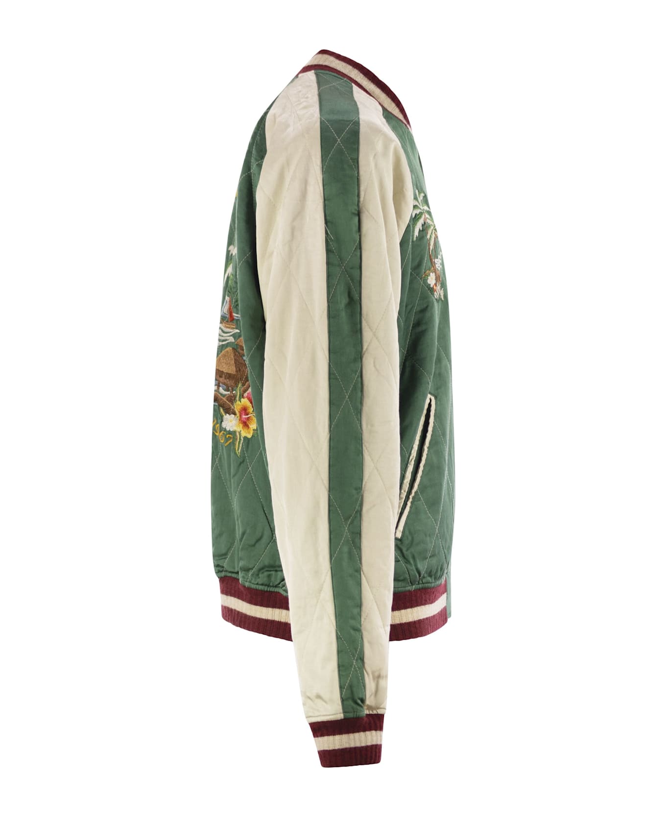 Polo Ralph Lauren Embroidered Satin Jacket - Green