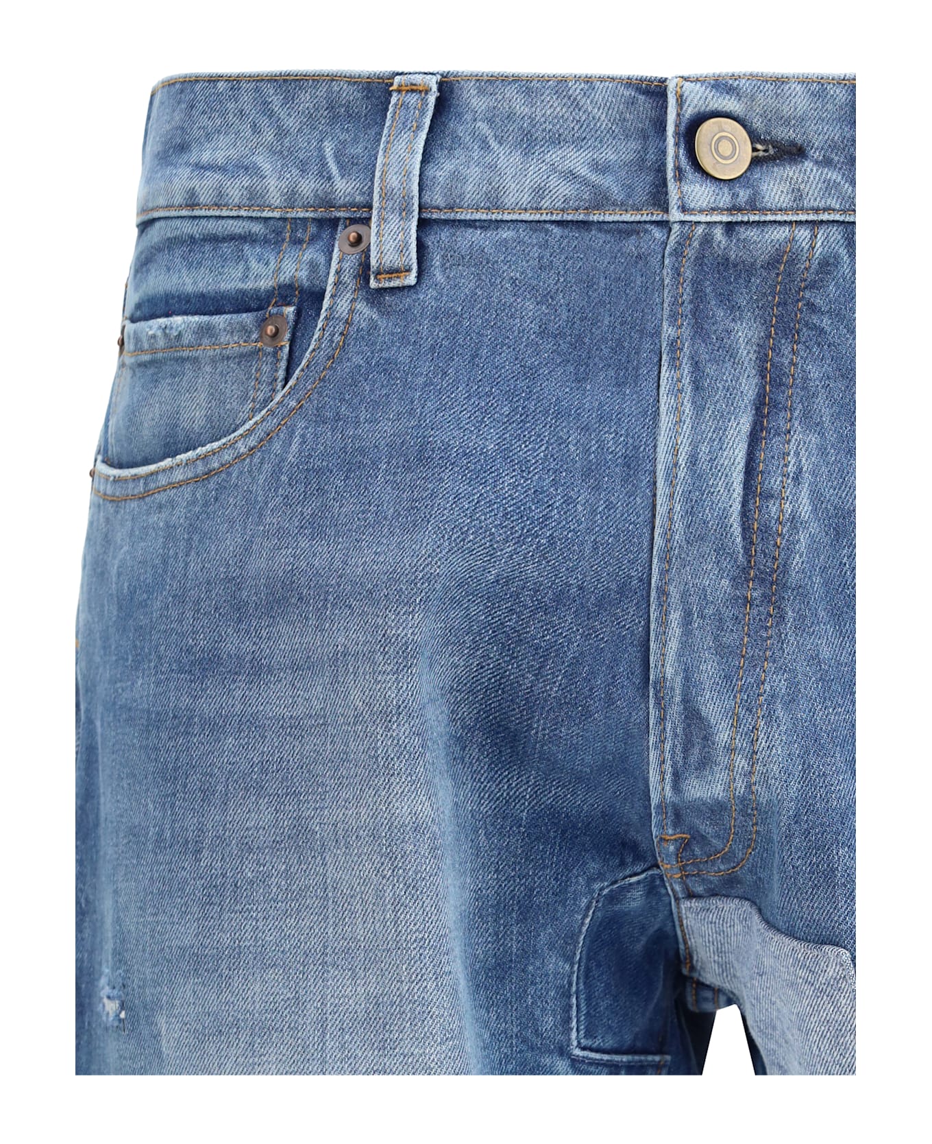 Maison Margiela Blue Cotton Jeans