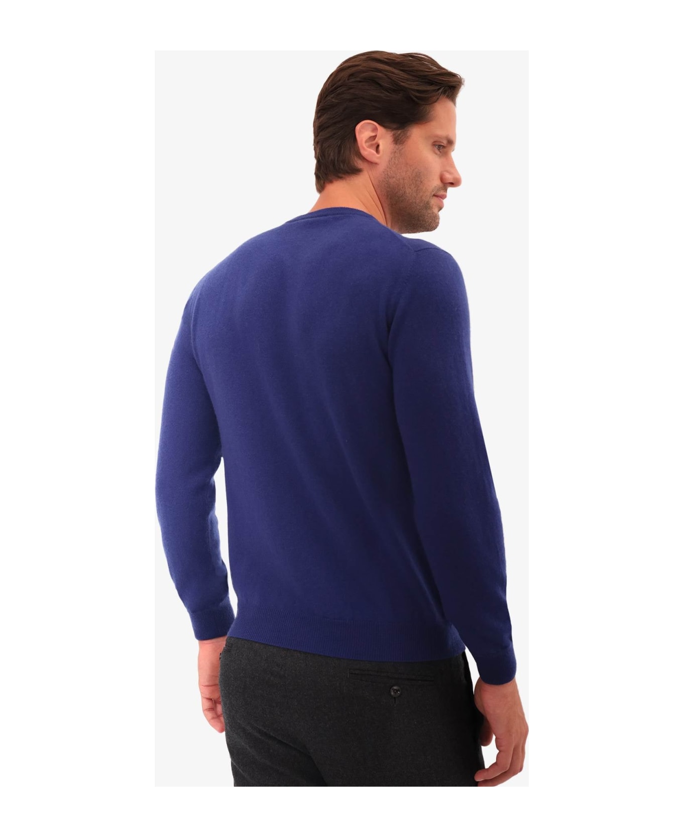 Larusmiani Crewneck Sweater Aspen Sweater - Blue フリース