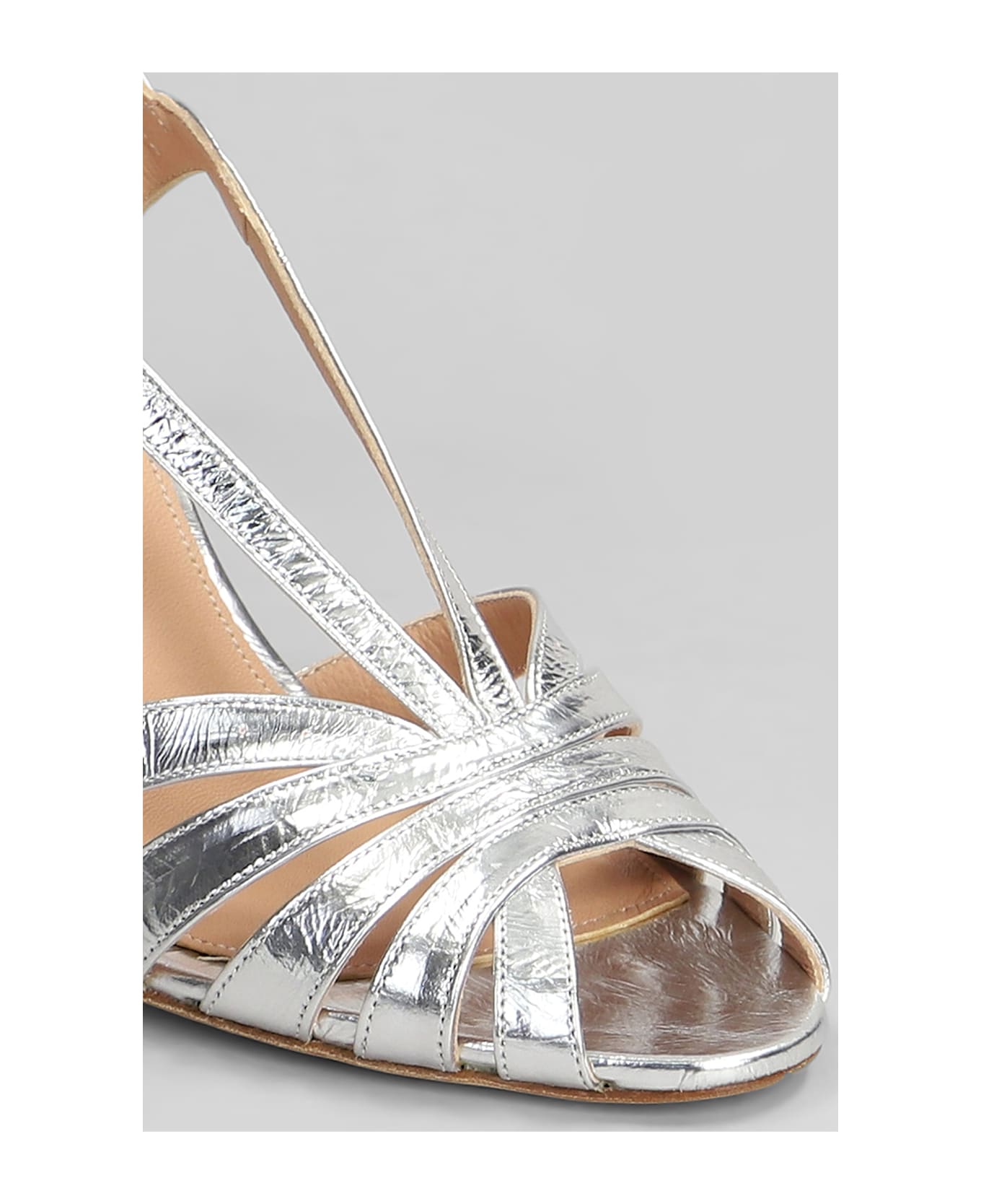 The Seller Sandals In Silver Leather - silver サンダル