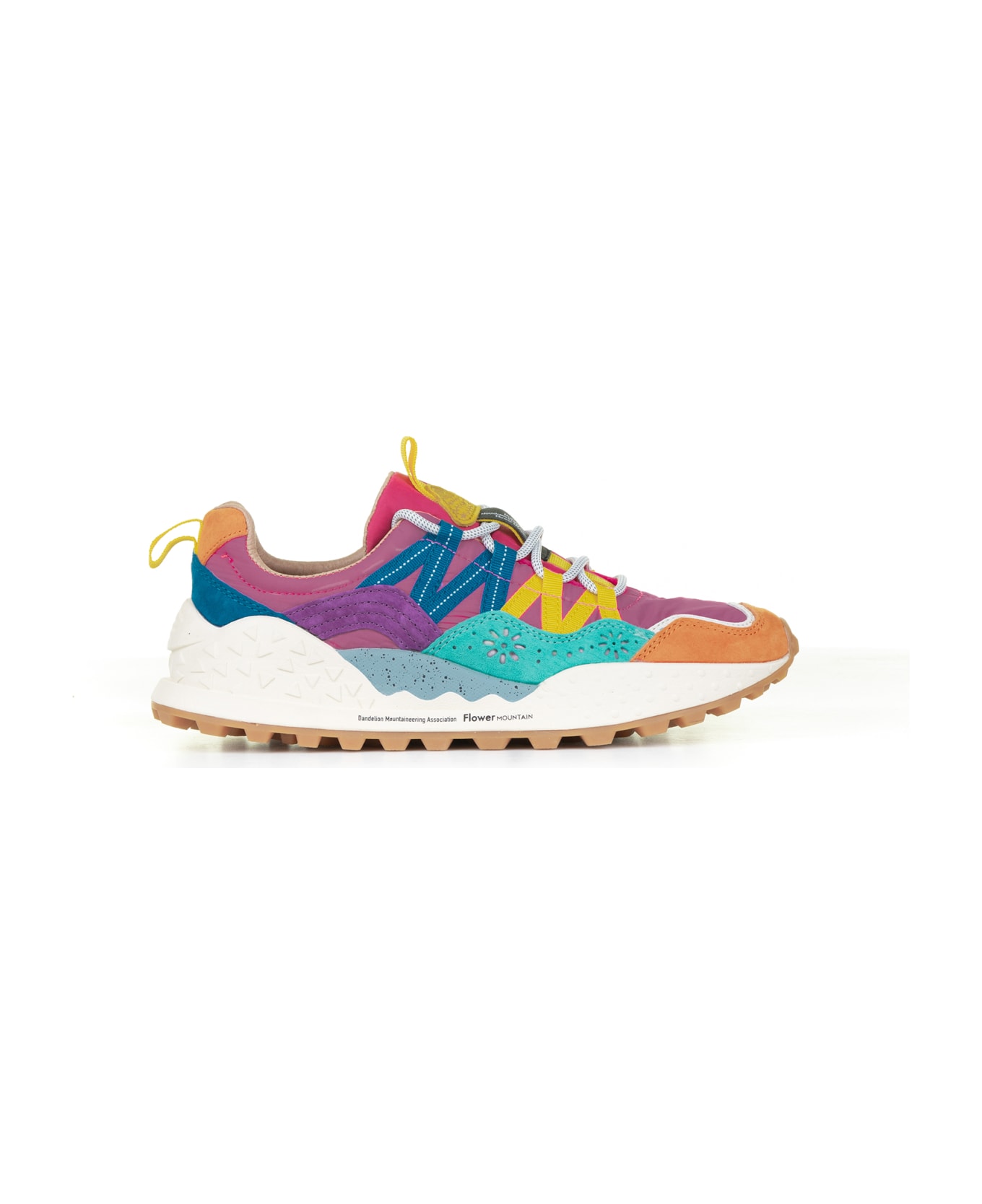 Flower Mountain Multicolored Washi Sneakers In Suede And Nylon - Sneakers Versace Jeans Couture 73VA3SAA ZS218 G03