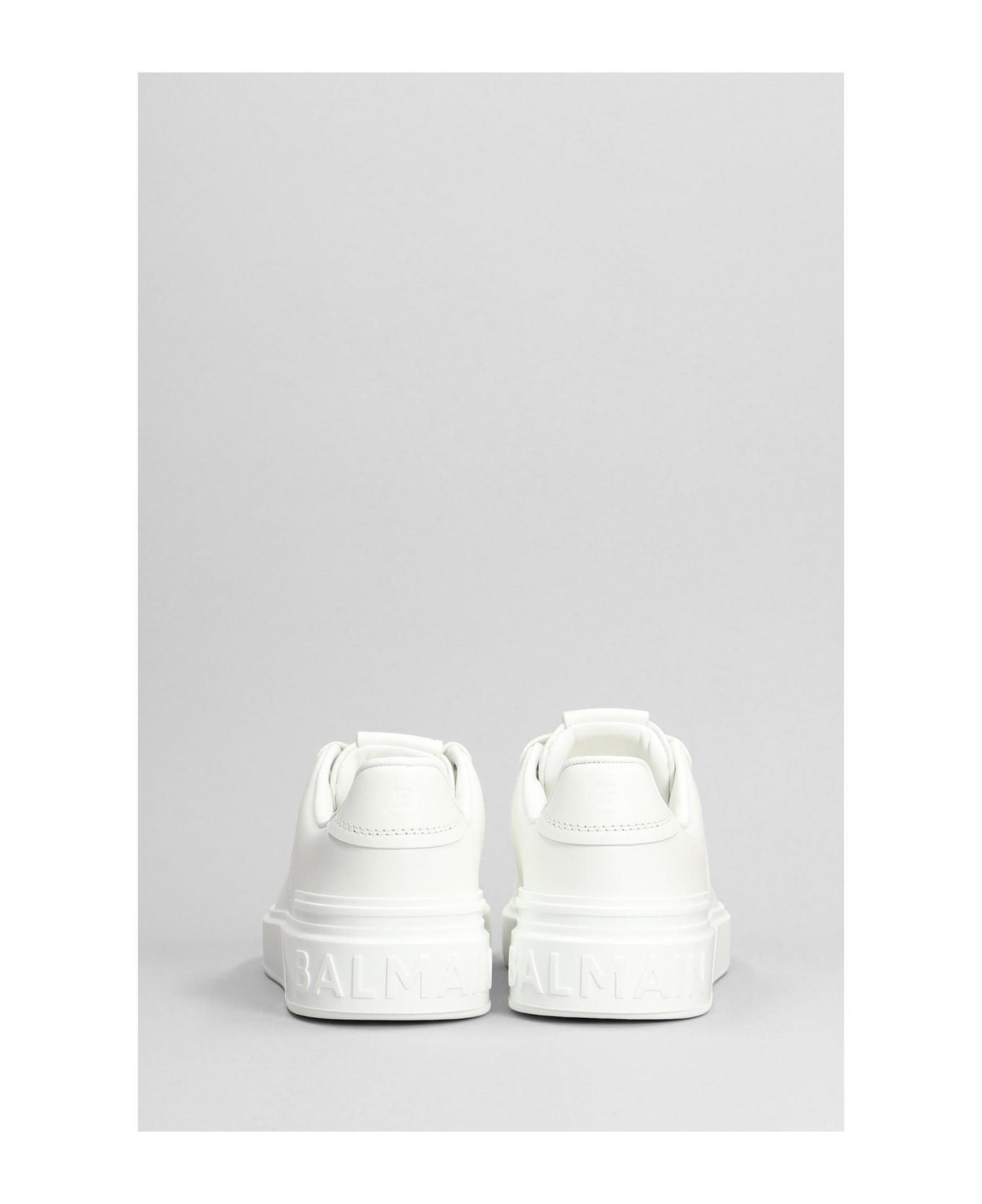 Balmain B Court Sneakers In White Leather - white スニーカー
