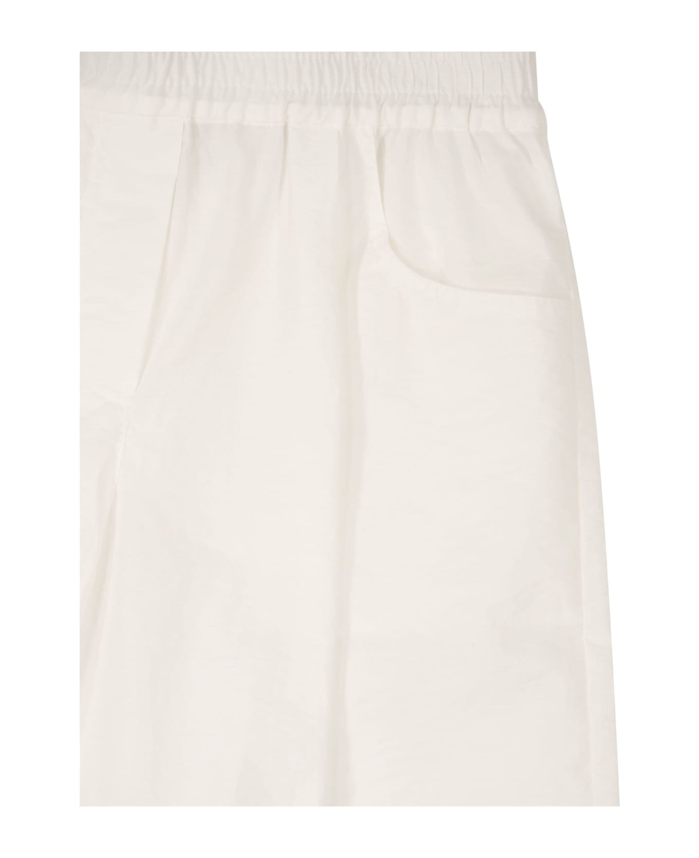 Brunello Cucinelli Techno Cotton Trousers - White