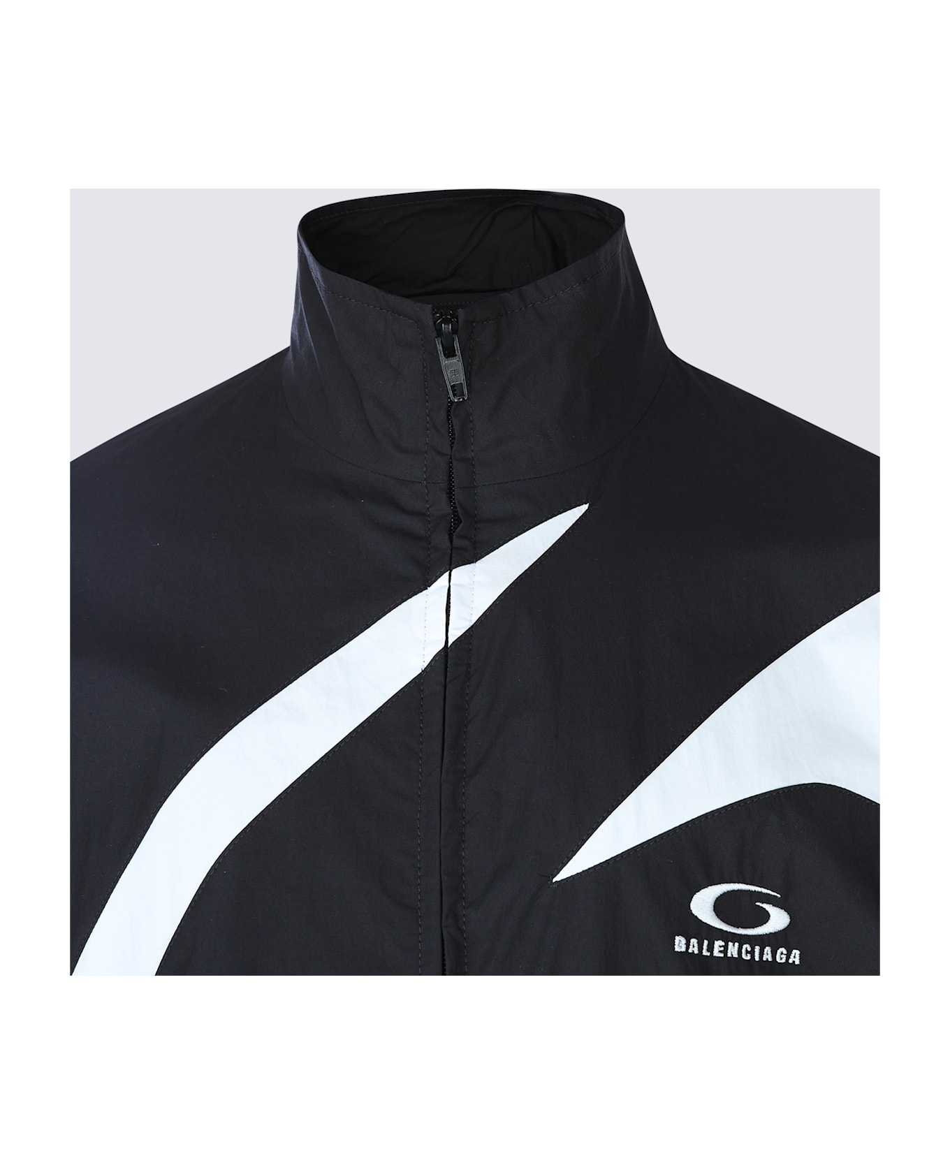 Balenciaga Black Cotton Casual Jacket - Black