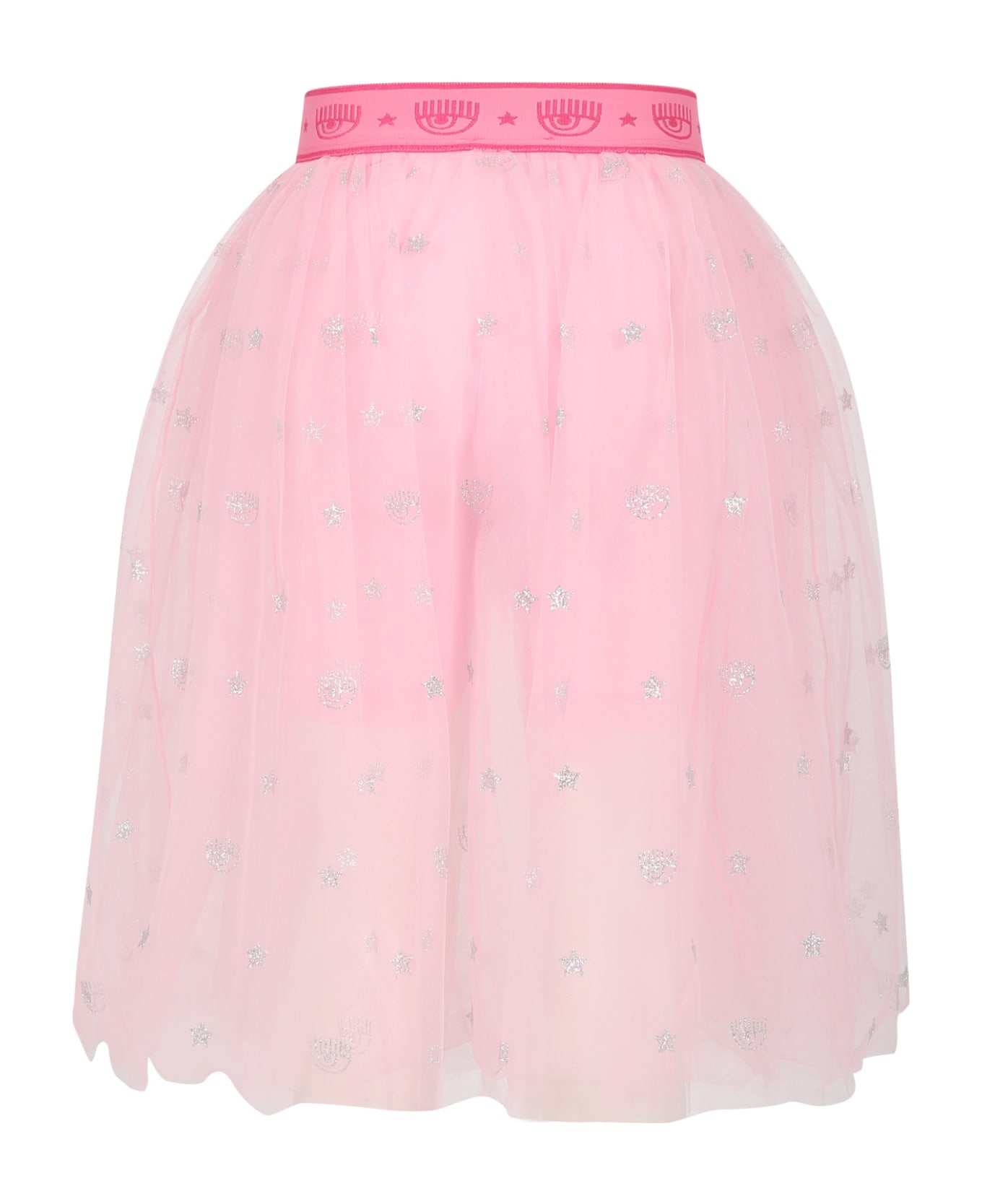 Chiara Ferragni Pink Skirt For Girl With Winks - Pink