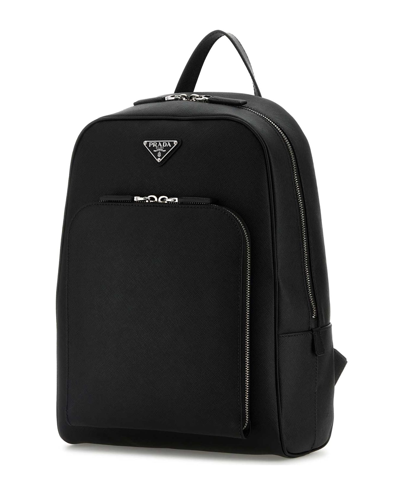 Prada Black Leather Backpack - NERO