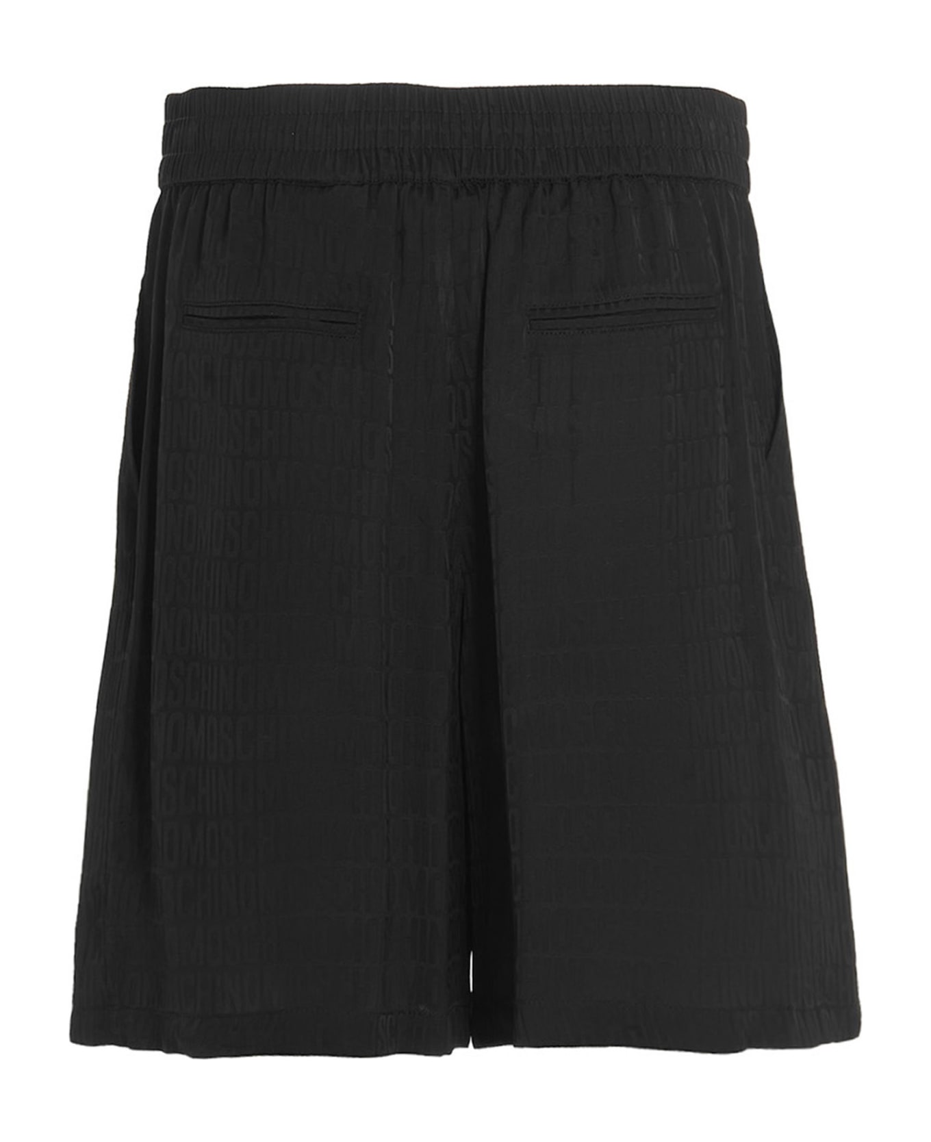 Moschino Monogram Bermuda Shorts - Black  