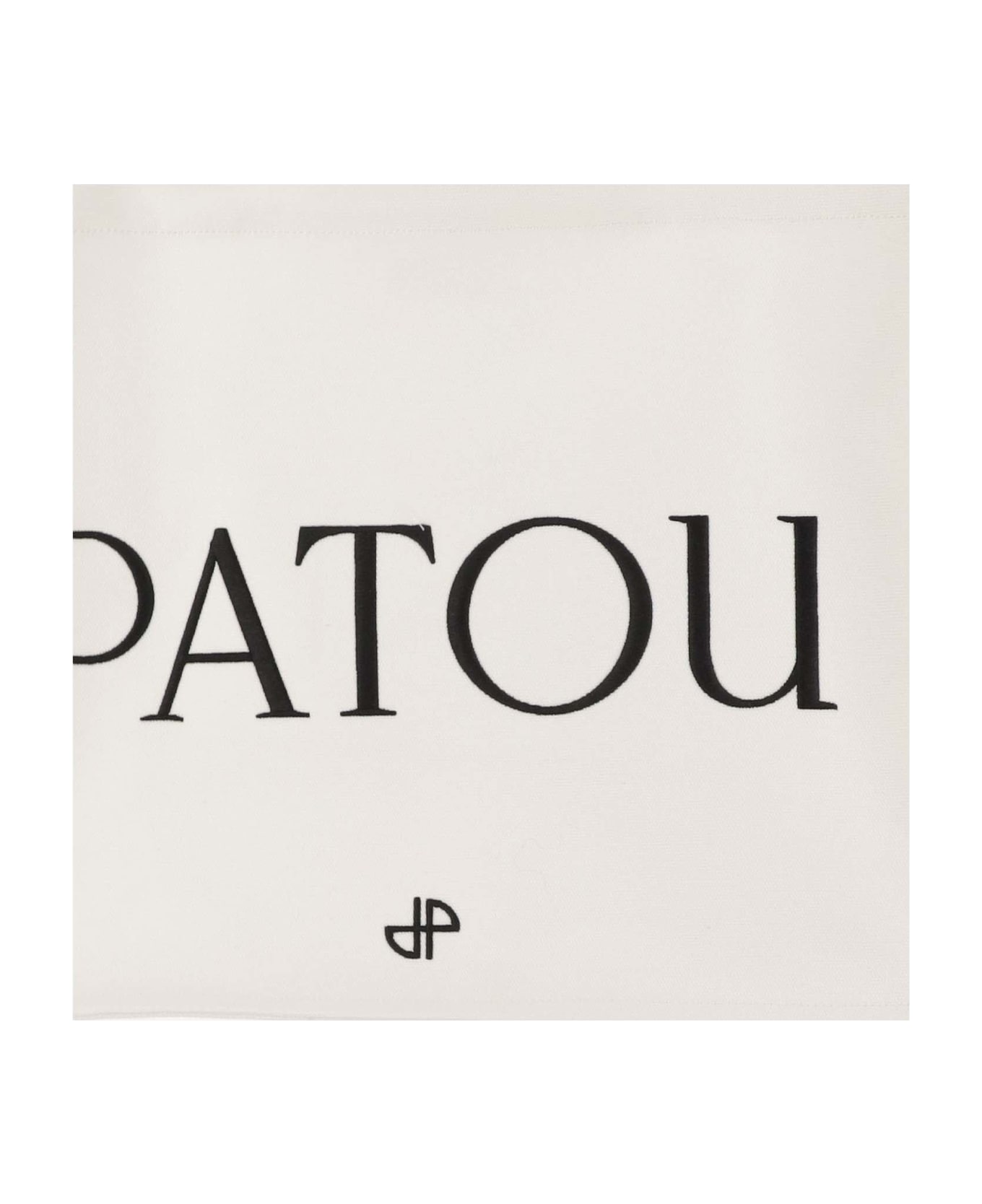 Patou Large Cotton Canvas Tote Bag - White トートバッグ