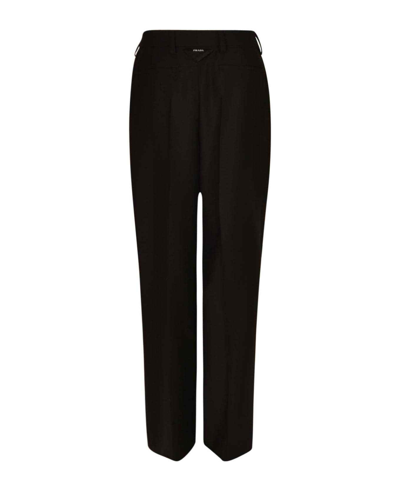 Prada Wide-leg Tailored denim Trousers - Black