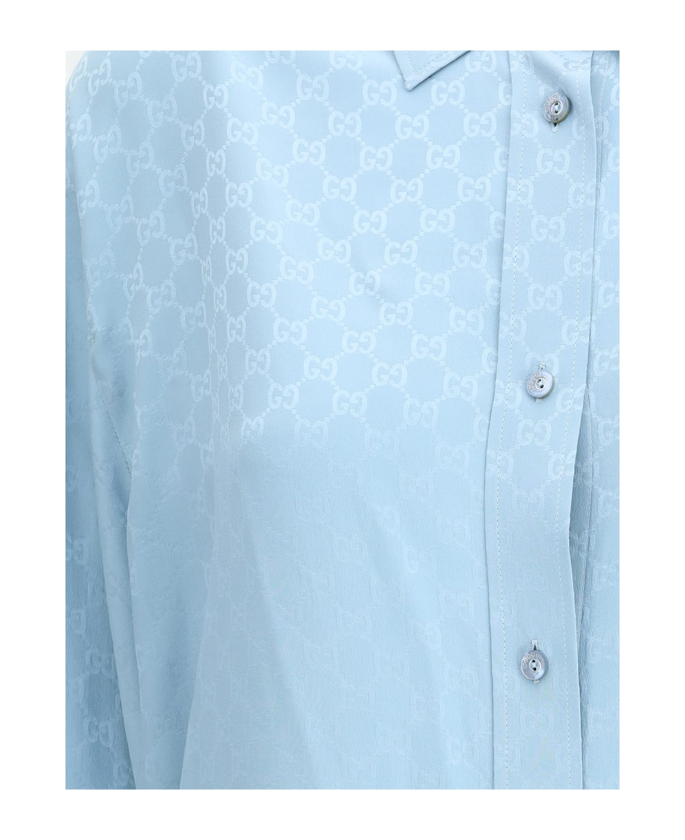 Gucci Gg Supreme Print Silk Shirt