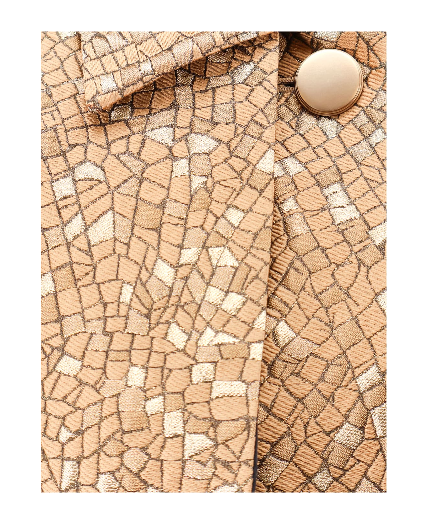 Max Mara Salsa Oversize Jacquard Fabric Trench With Mosaic Effect - Brown