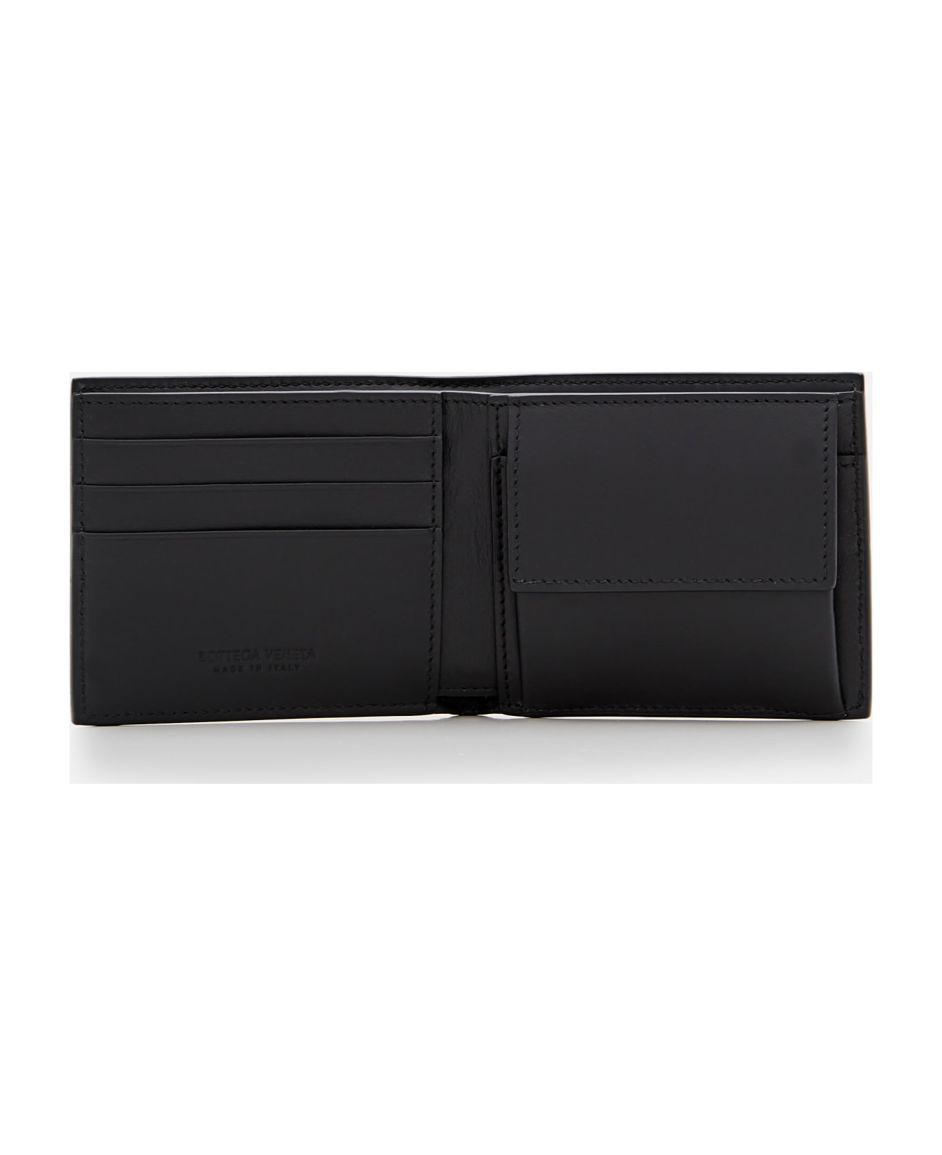 Bottega Veneta Intrecciato Cassette Bi-fold Wallet - Black