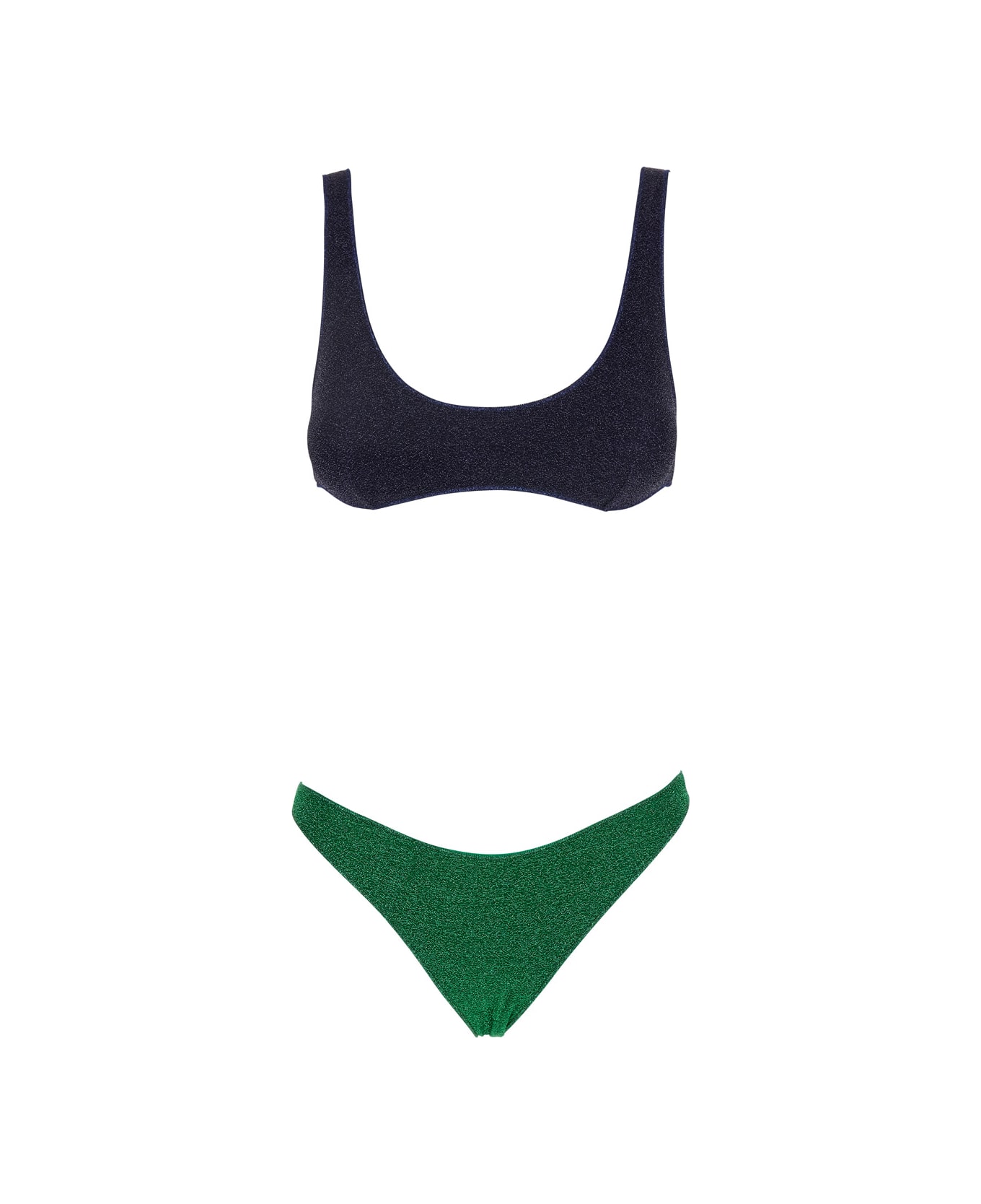 Oseree 'lumiere Sporty' Multicolor Bi-color Bikini Set In Tech Fabric Woman - Multicolor