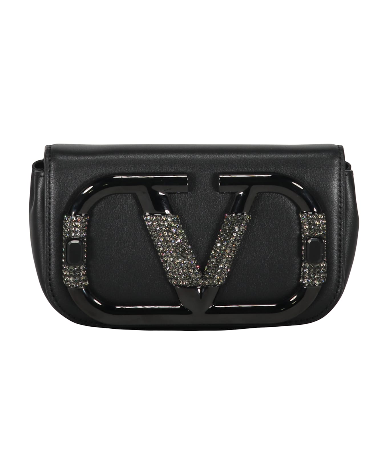 Valentino Garavani Leather Clutch - black