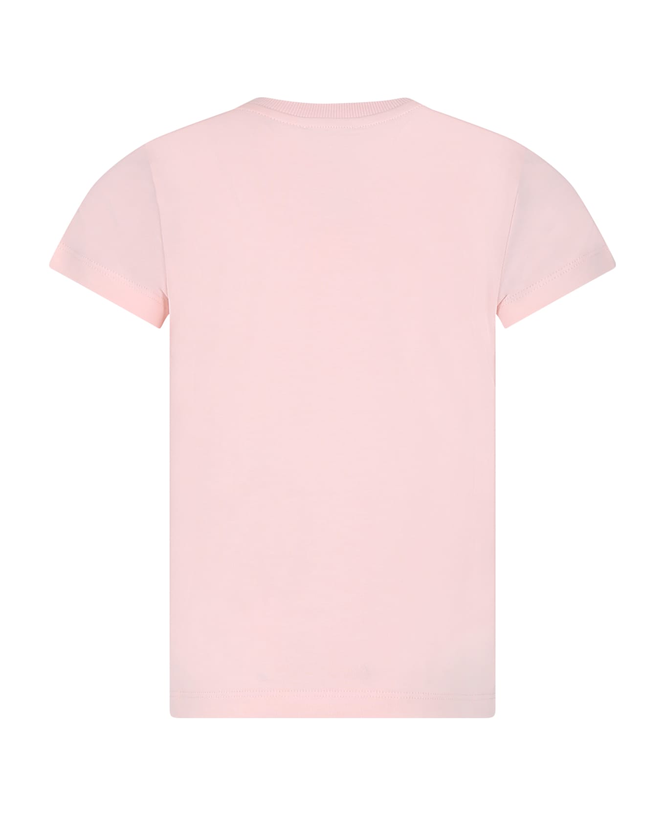 Moschino Pink T-shirt For Girl With Logo - Pink