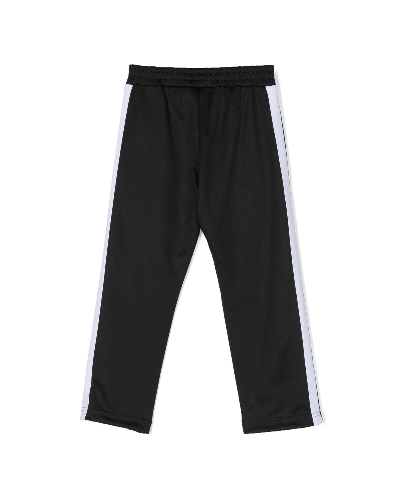 Palm Angels Black Track Trousers With Logo - Black ボトムス