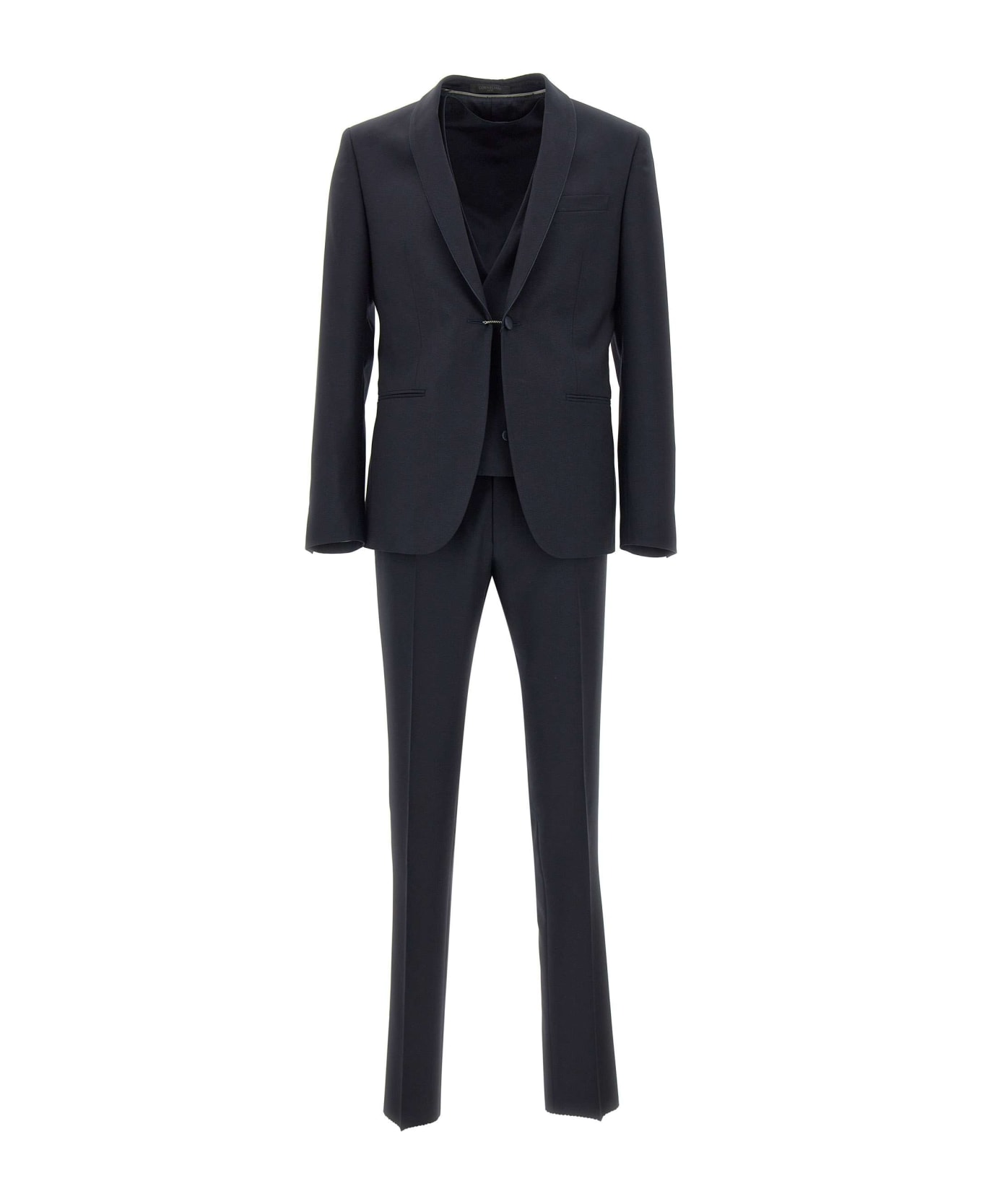 Corneliani Fresh Wool Three-piece Suit - BLUE