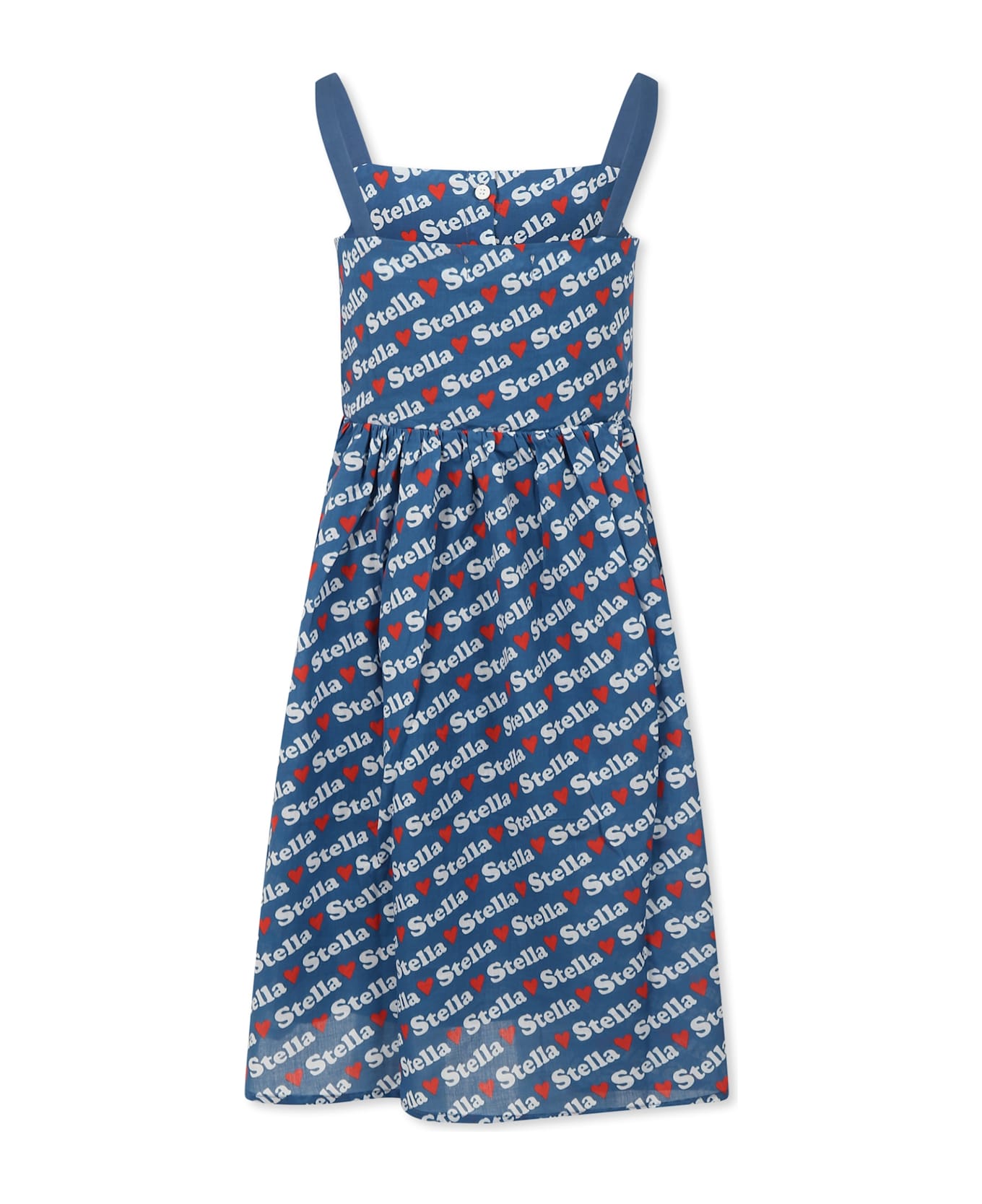 Stella McCartney Kids Blue Dress For Girl With Logo - Blue