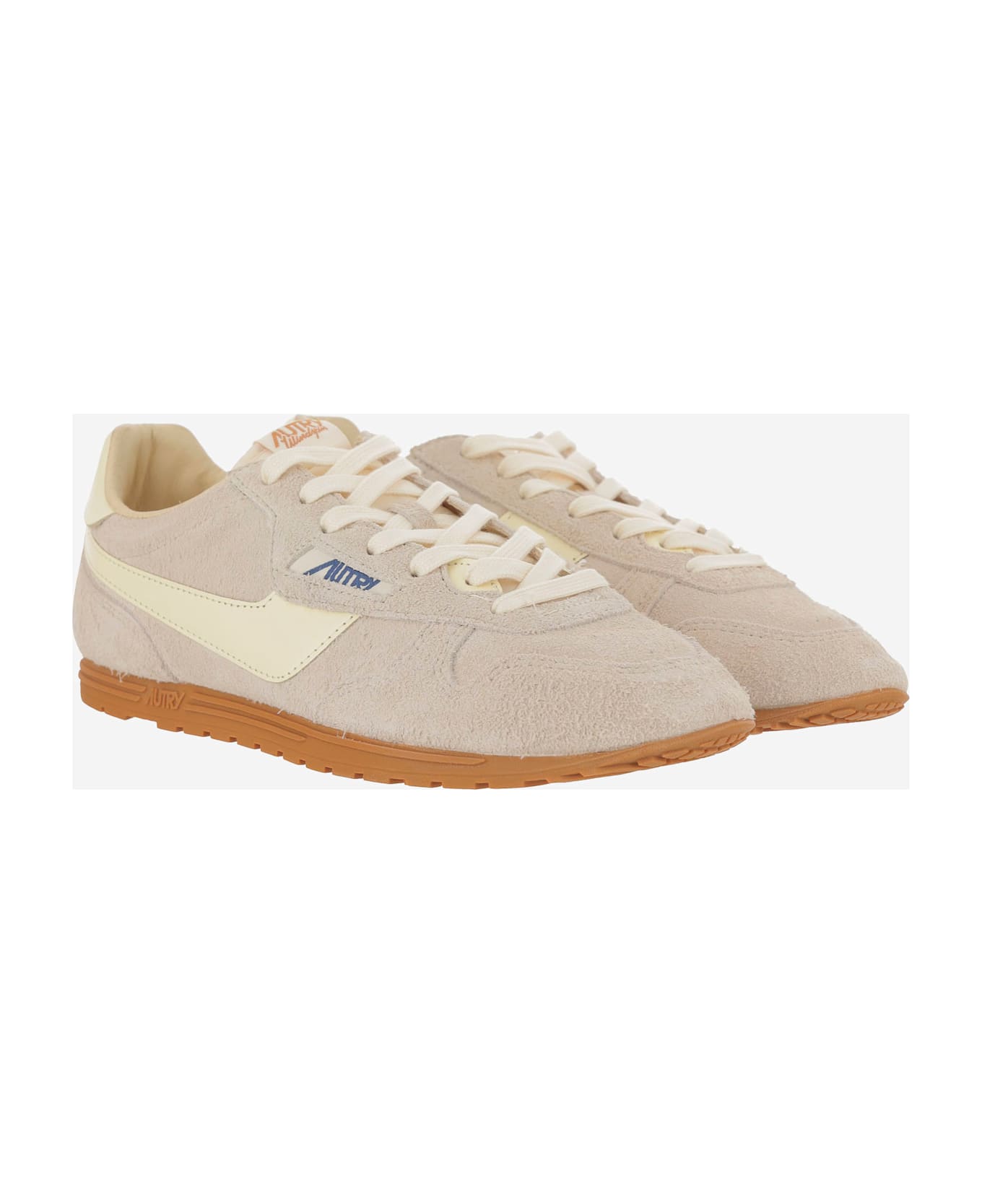 Autry Windspin Leather Sneakers - Beige