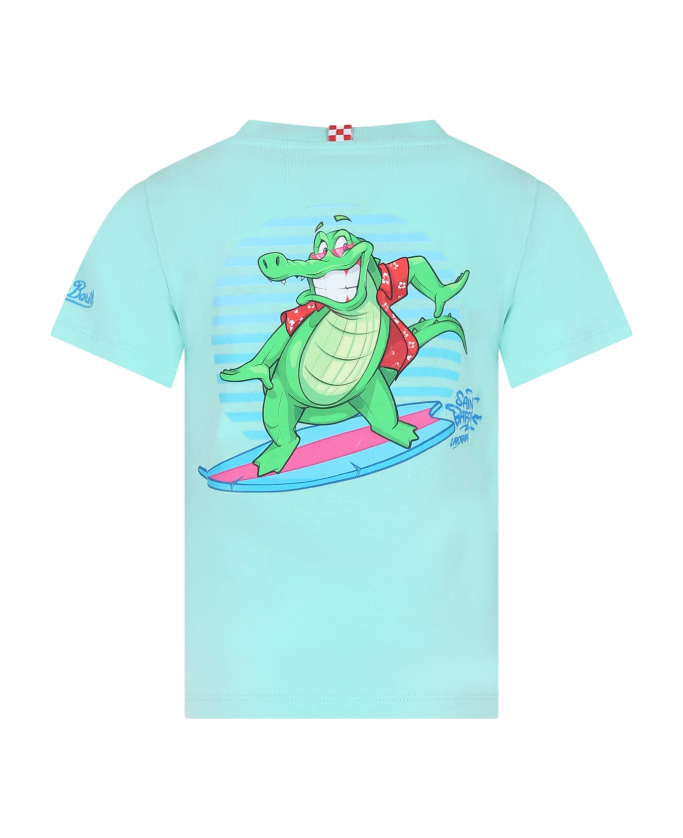 MC2 Saint Barth Green T-shirt For Boy With Crocodile Print - Green
