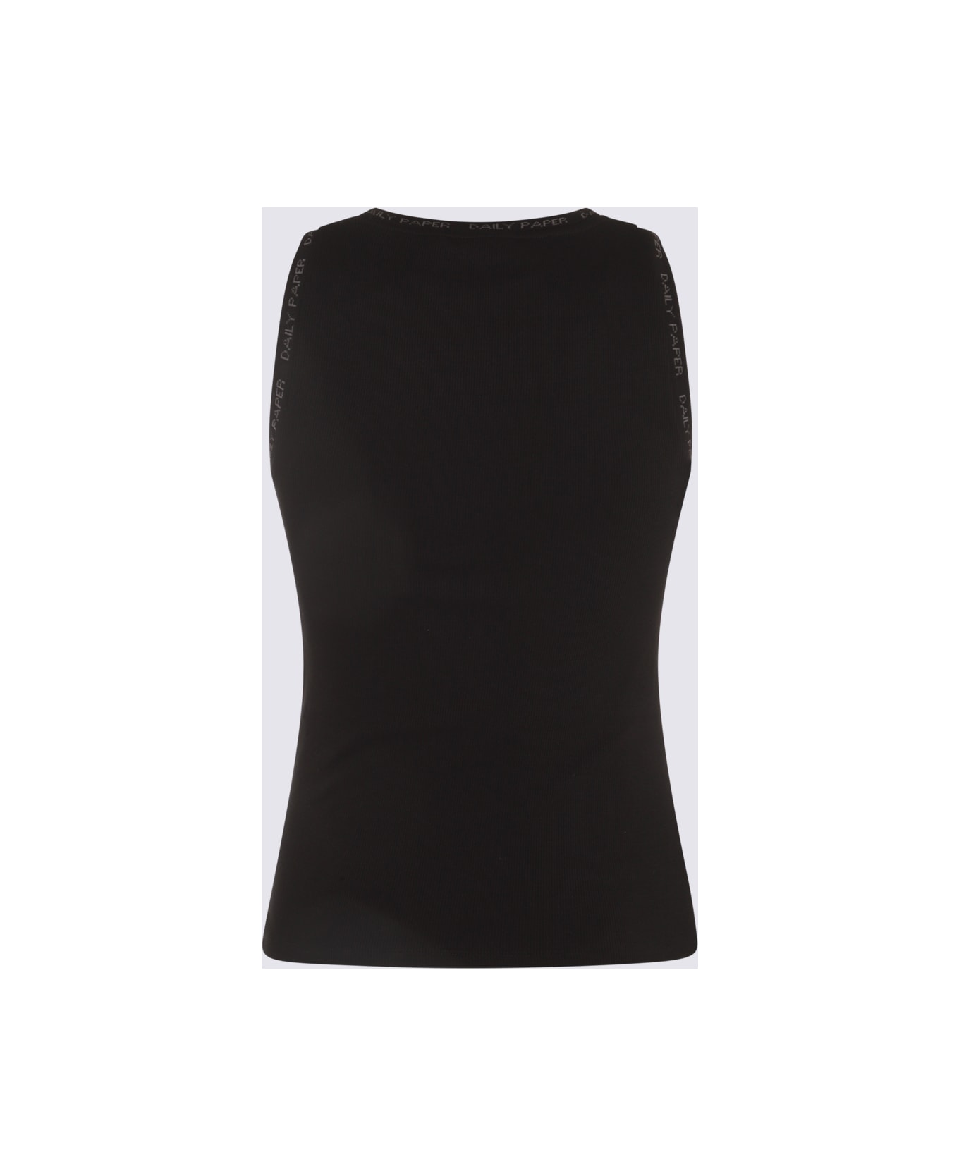 Daily Paper Black And White Cotton Tank Top - Black