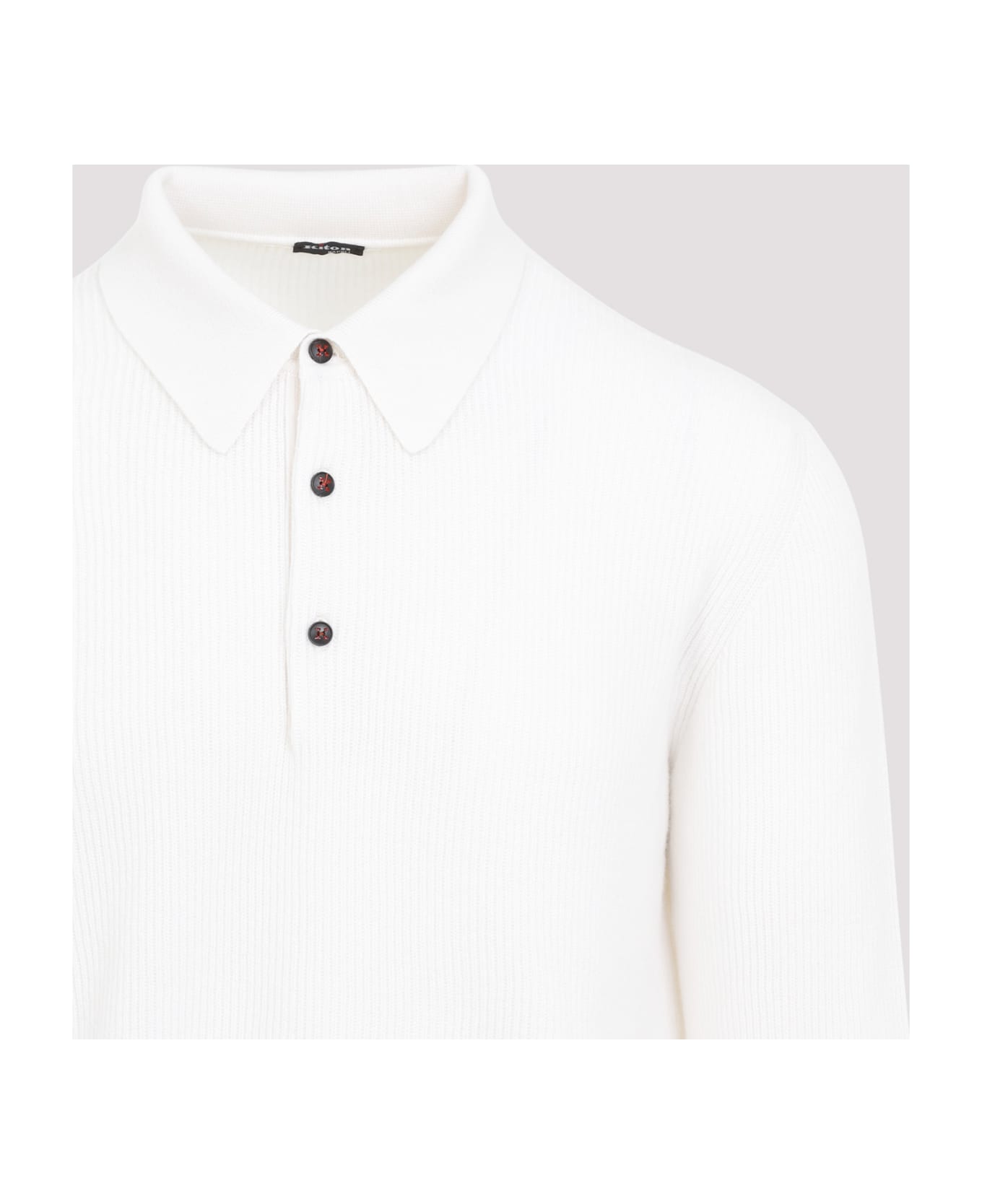 Kiton Knit Polo - Bianco