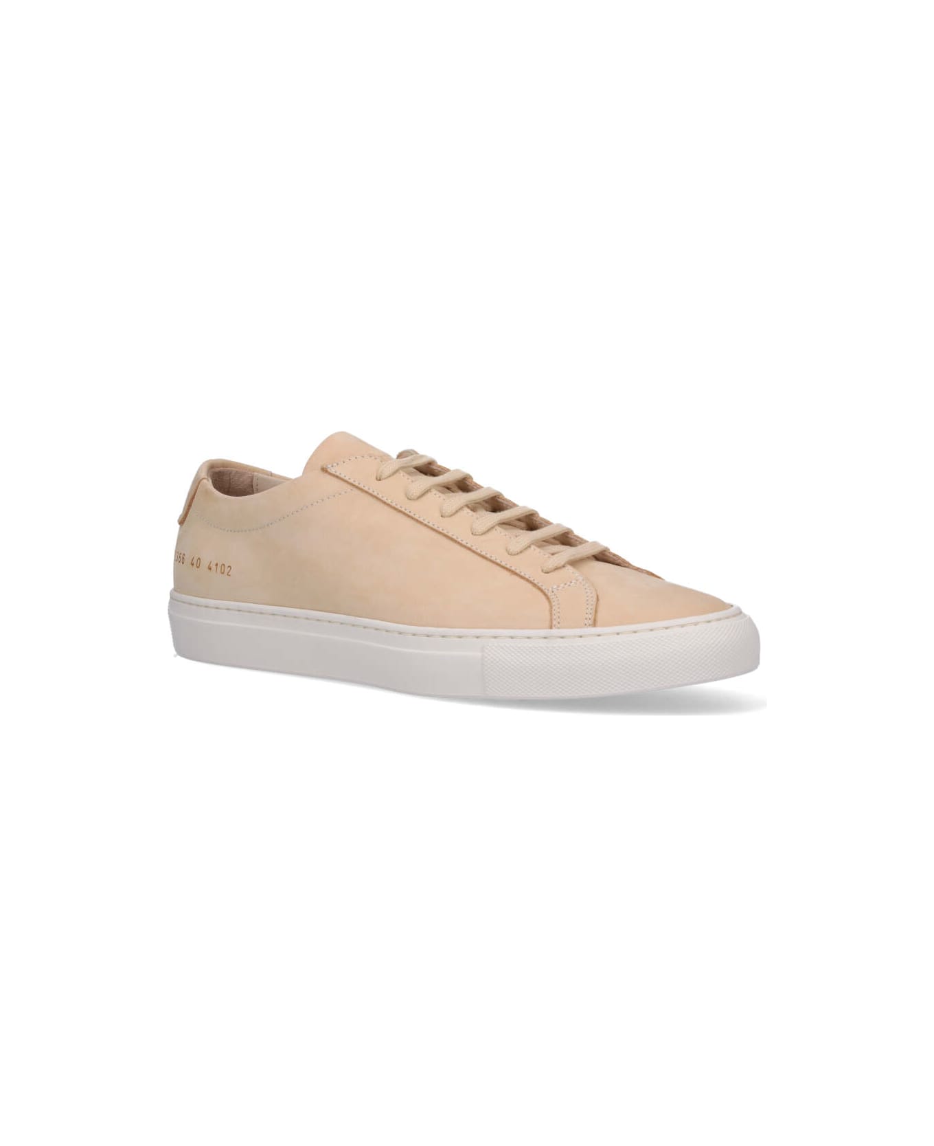 Common Projects Logo Low Sneakers - Beige