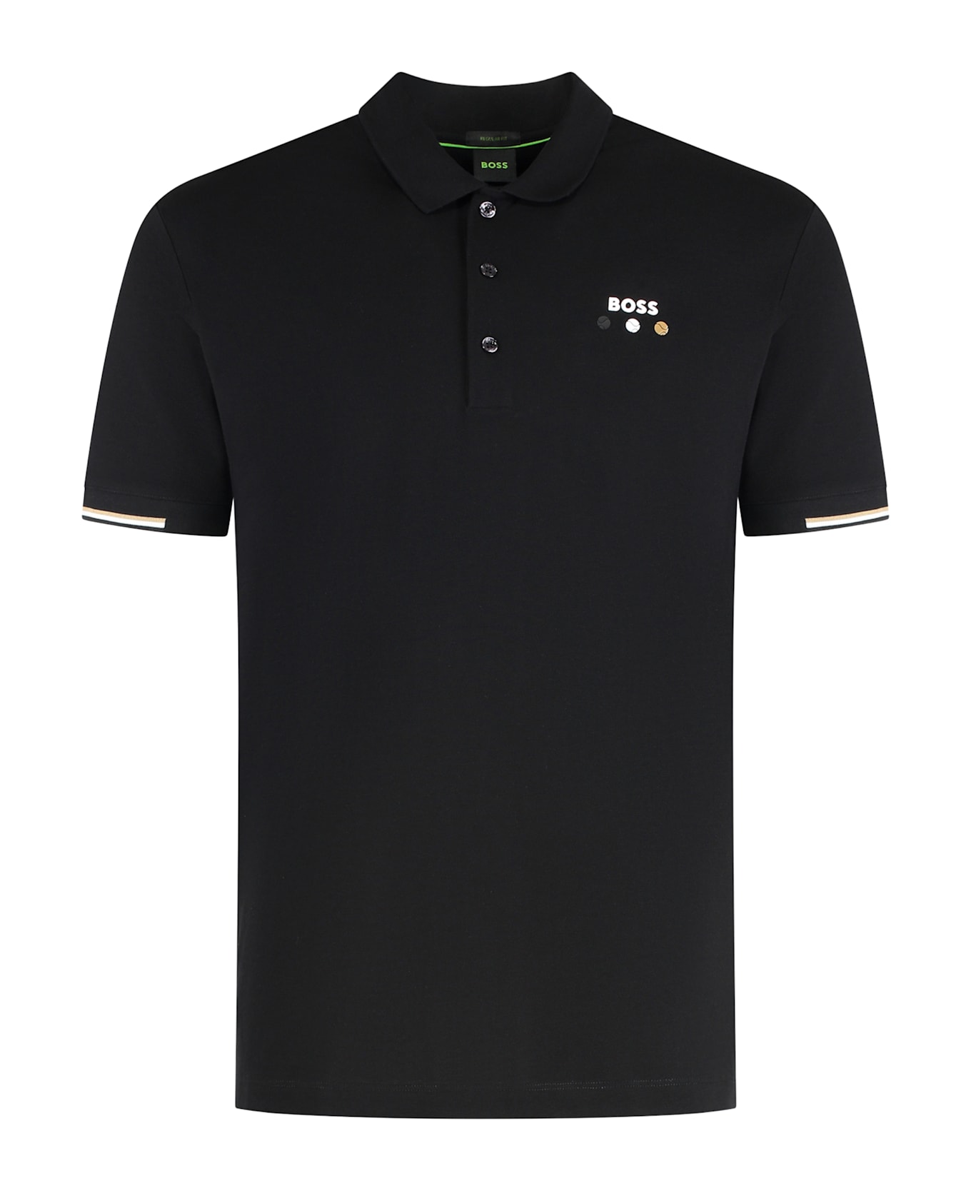 Hugo Boss Cotton-piqué Polo Shirt - black