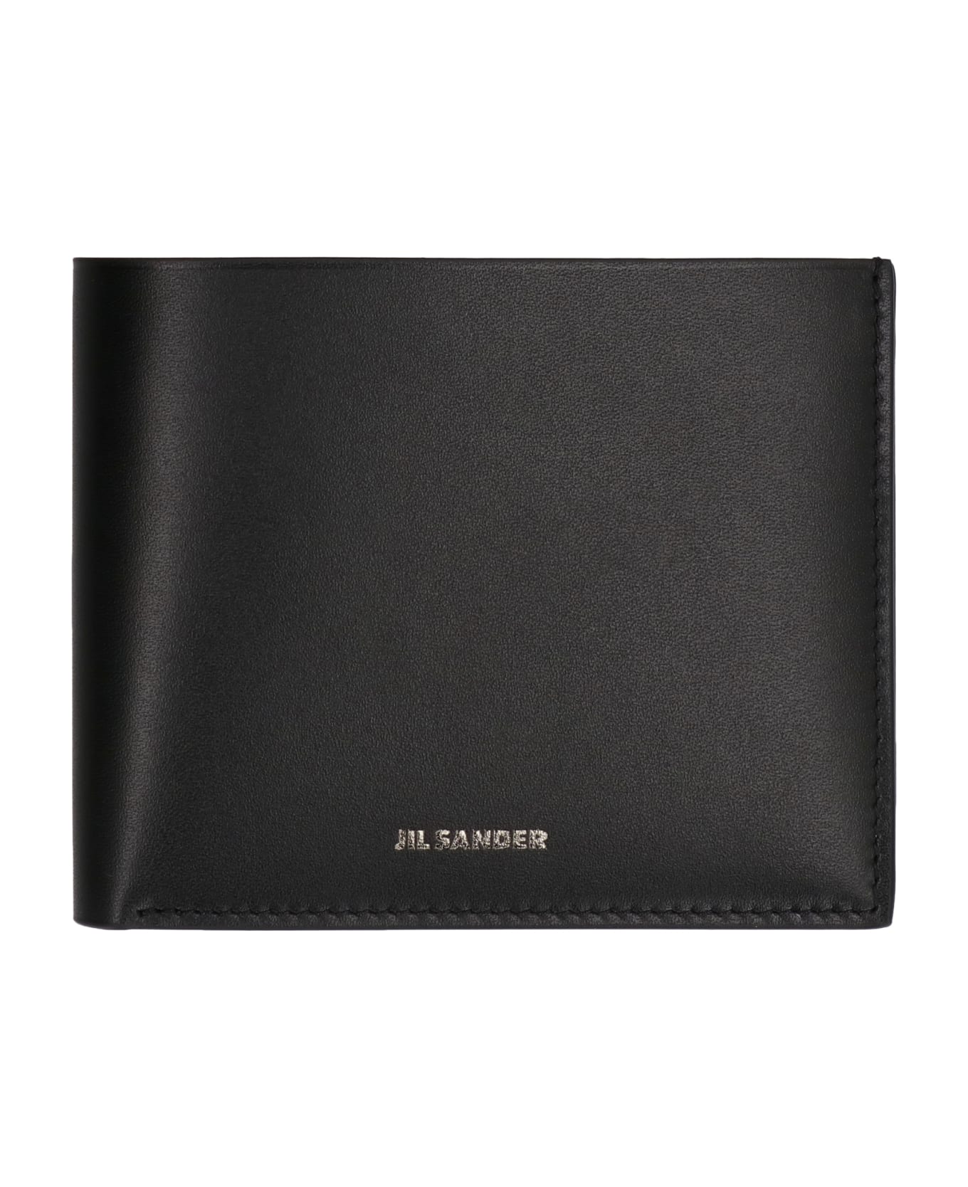 Jil Sander Leather Flap-over Wallet - BLACK