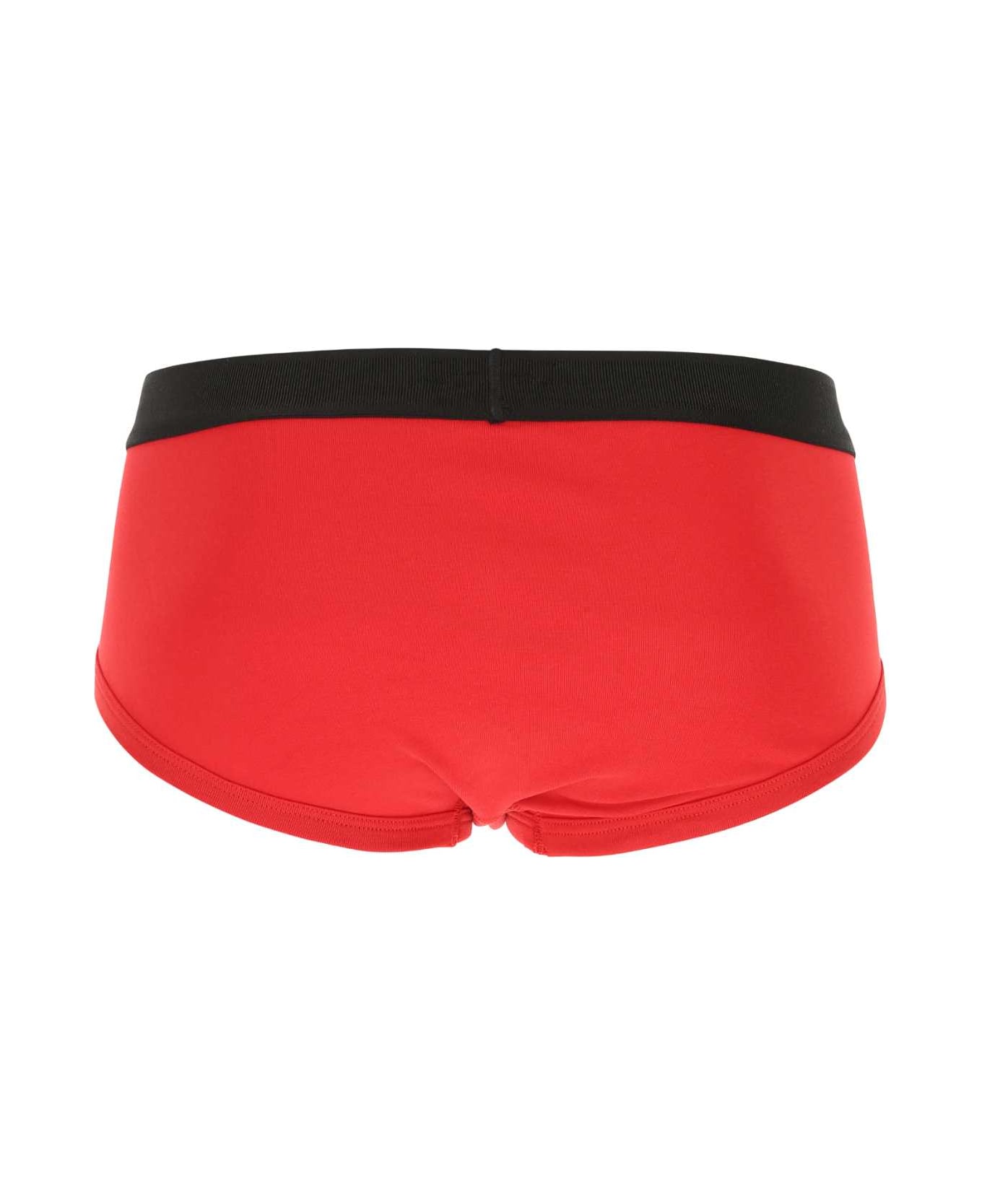 Tom Ford Red Stretch Cotton Brief - 632