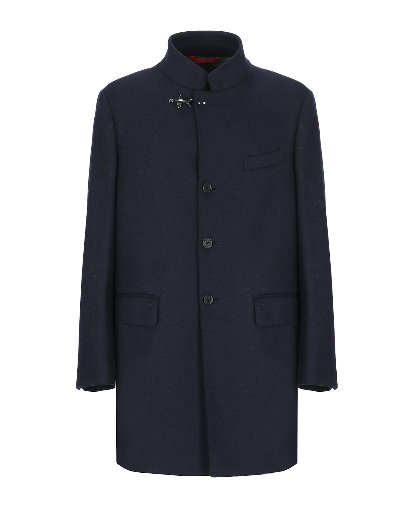 Fay Wool Blend Coat - Blue