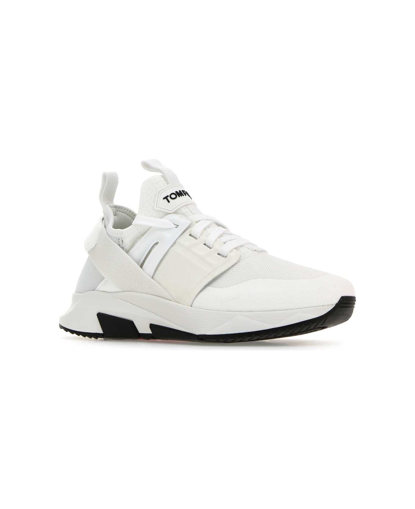 Tom Ford White Jago Sneakers - WHITEIVORY