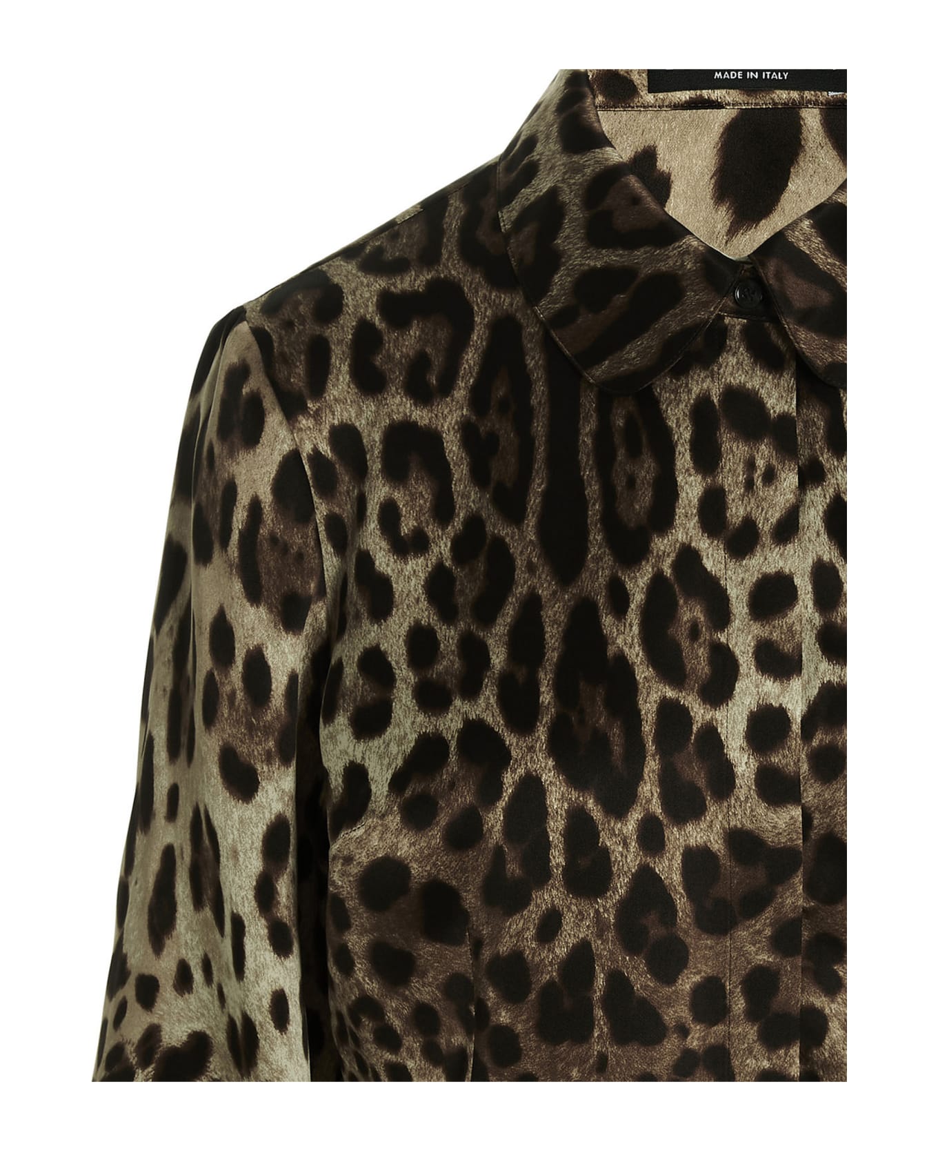 Dolce & Gabbana Animal Print Shirt - Brown