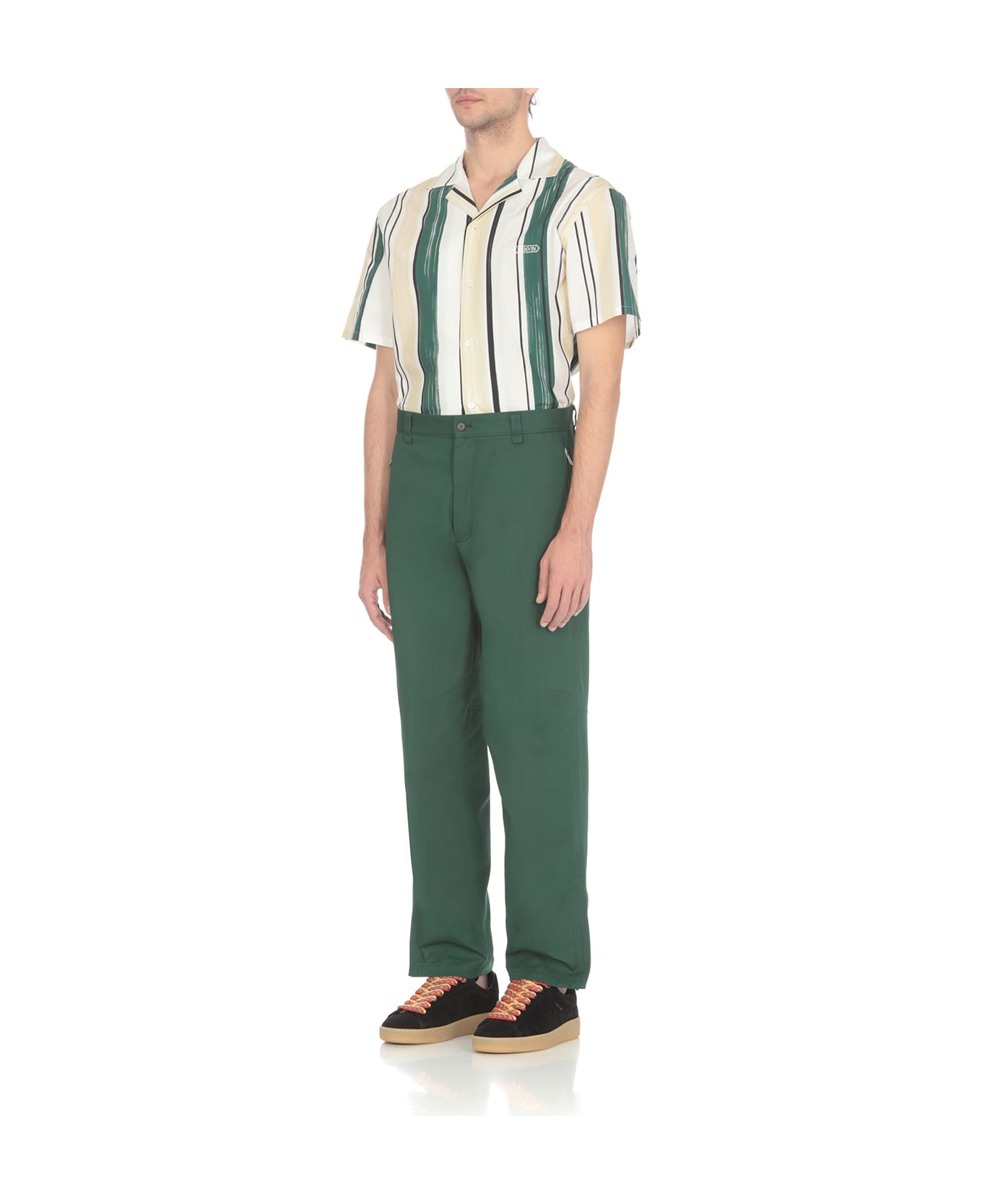 Lanvin Cotton Pants - Green ボトムス