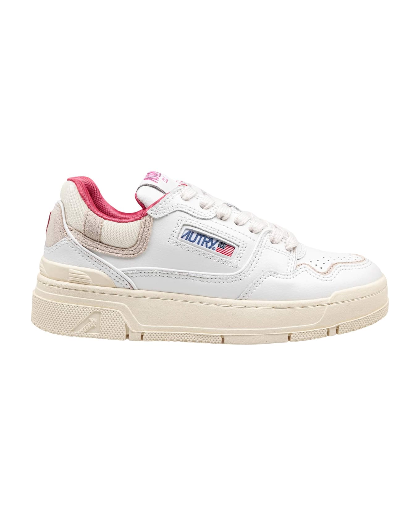 Autry Sneakers Clc Low In Leather Color White - Bianco