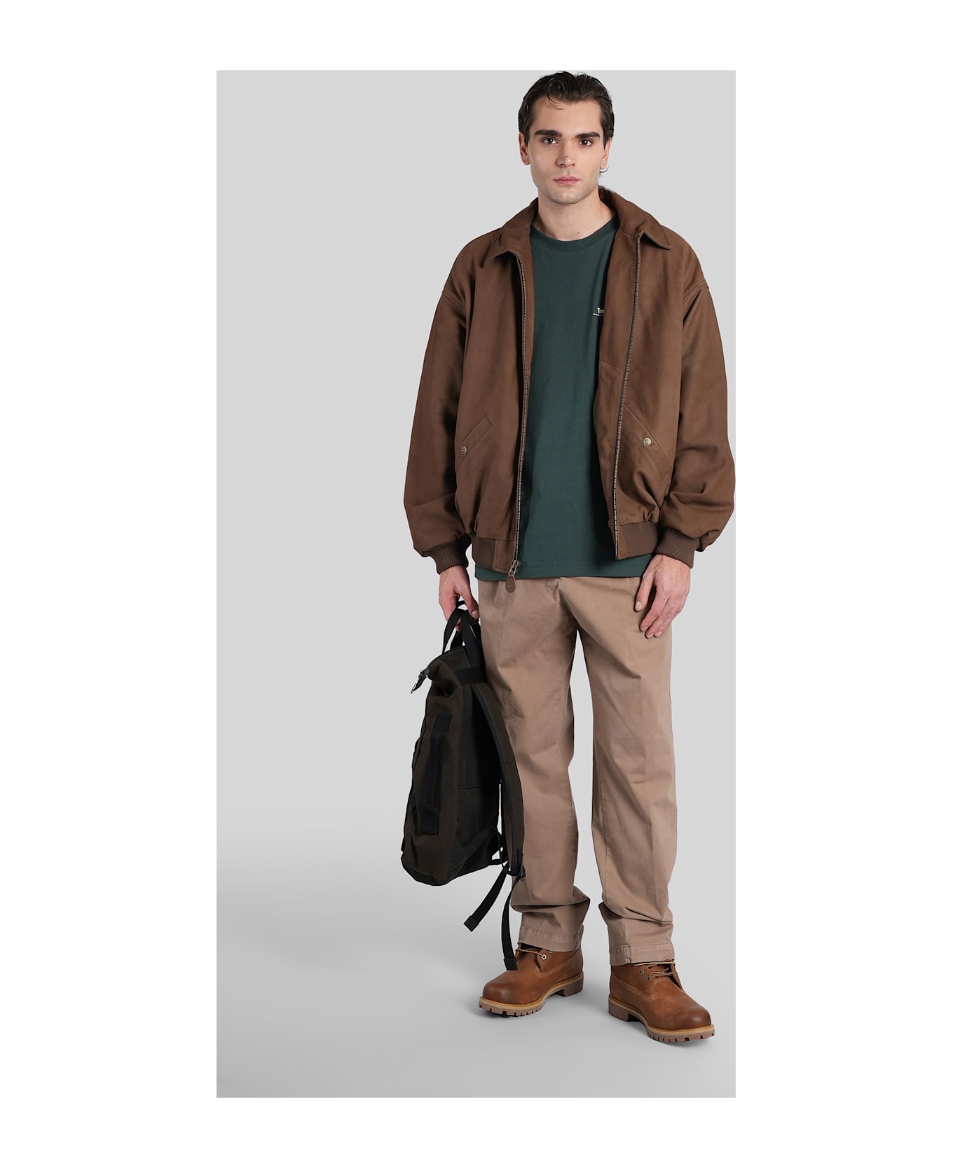 Timberland Limited Release Reis Bomber Jacket In Brown Leather - brown