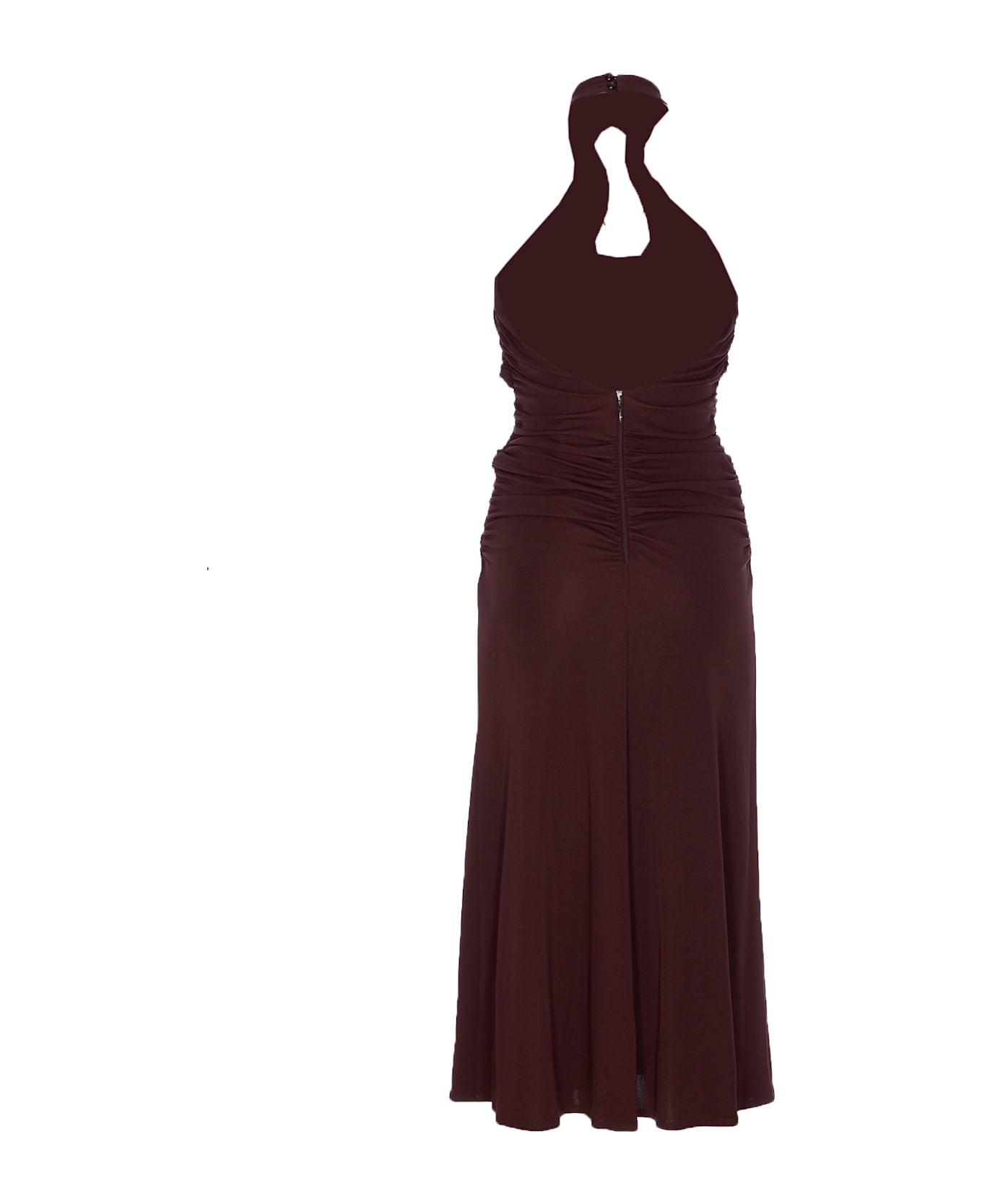 Elisabetta Franchi Ruffled Dress - Brown